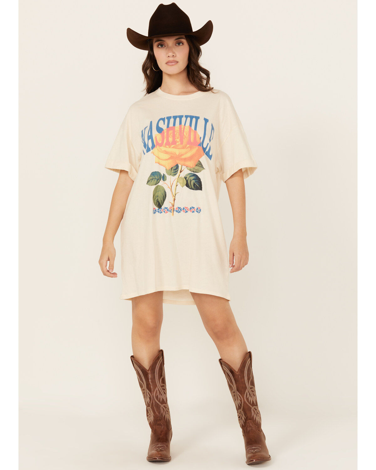 Girl Dangerous Women's Nashville Rose T-Shirt Mini Dress