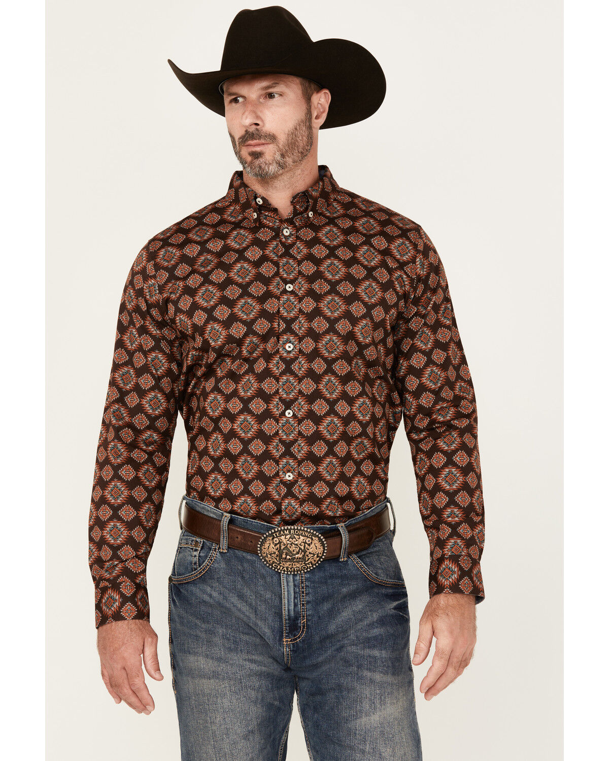 Cody James Men's Bite The Bullet Southwestern Print Long Sleeve Button-Down Stretch Western Shirt - Big 1 279210-cody-james-men-s-bite-the-bullet-southwestern-print-long-sleeve-button-down-stretch-western-shirt-big-1.jpg