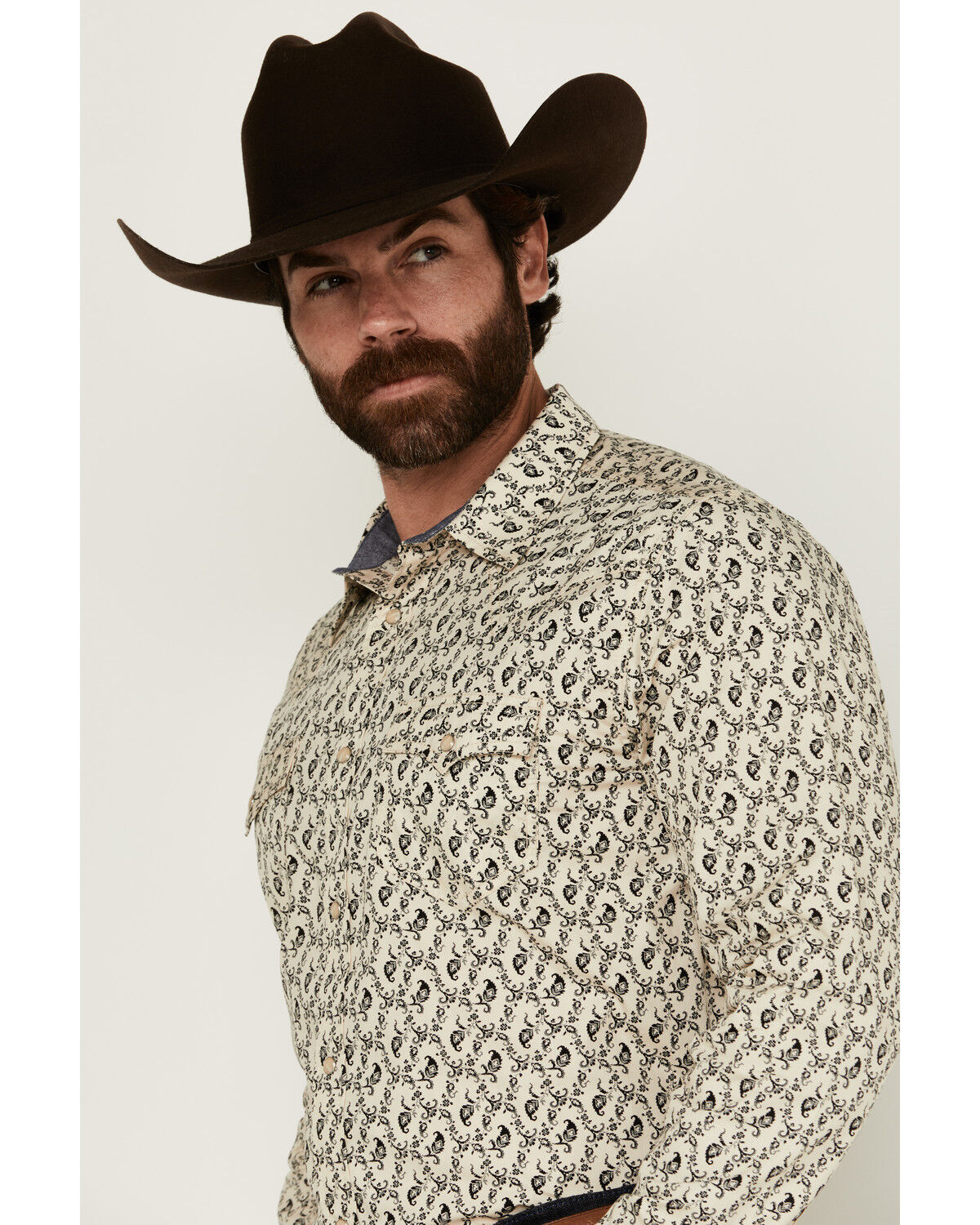 Cody James Men's Gravity Paisley Print Long Sleeve Snap Western Shirt - Big