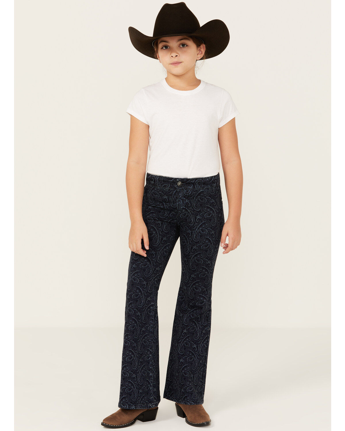 Rock & Roll Denim Girls' Dark Wash Paisley Print Button Stretch Flare Jeans 1 282191-rock-amp-roll-denim-girls-dark-wash-paisley-print-button-stretch-flare-jeans-1.jpg