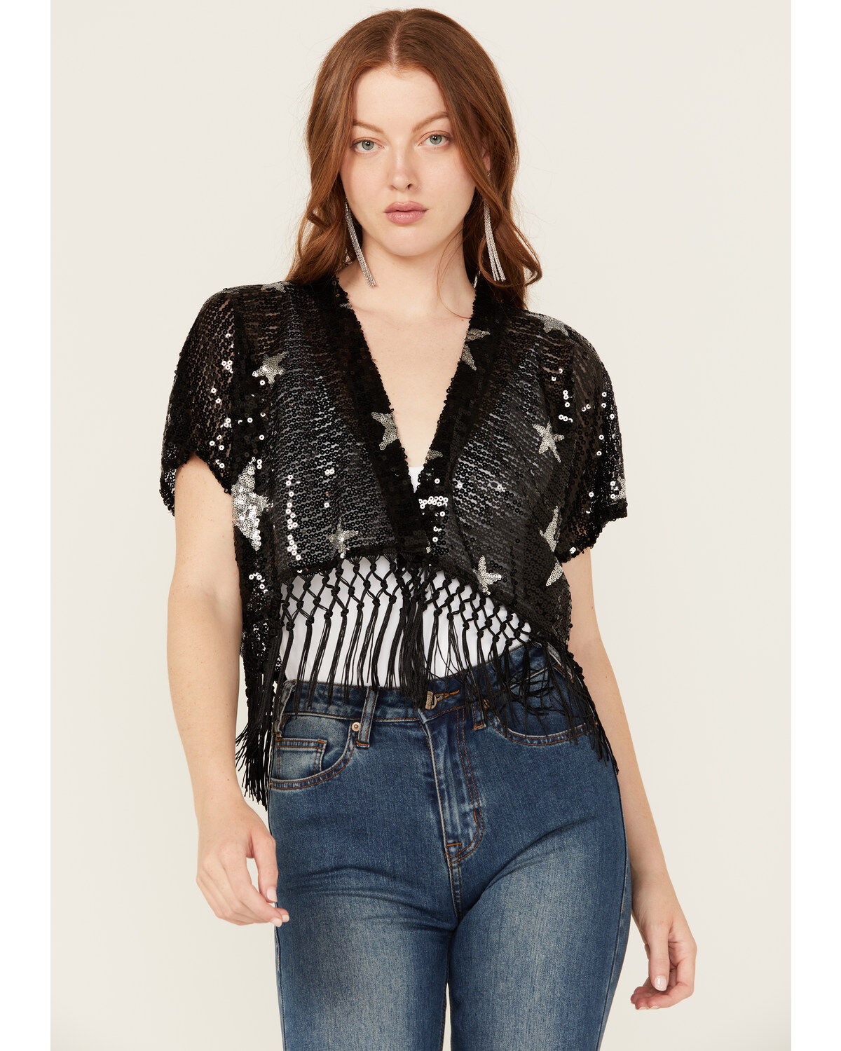 Rock & Roll Denim Women's Star Sequins Fringe Bolero 1 283344-rock-amp-roll-denim-women-s-star-sequins-fringe-bolero-1.jpg