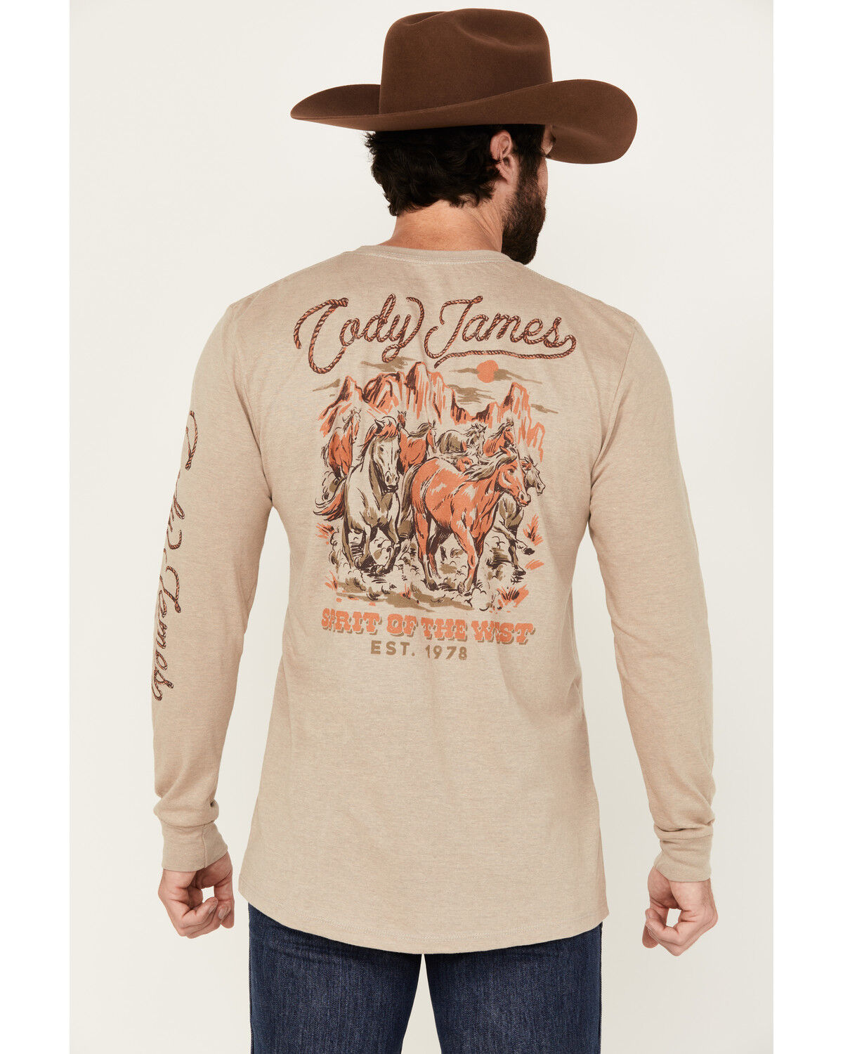 Cody James Men's Western Spirit Long Sleeve Graphic T-Shirt