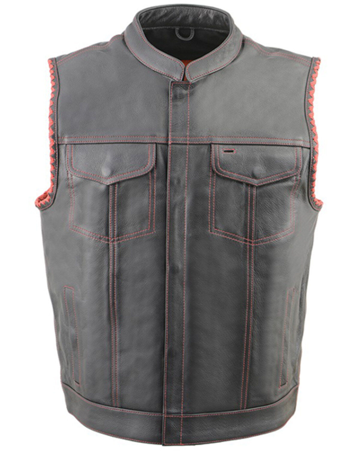 Milwaukee Leather Men's Old Glory Laced Arm Hole Concealed Carry Leather Vest - 6X 1 283975-milwaukee-leather-men-s-old-glory-laced-arm-hole-concealed-carry-leather-vest-6x-1.jpg