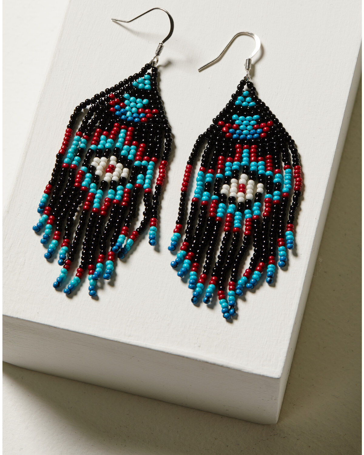 Idyllwind Women's Amarillo Antique Silver Seed Bead Fringe Earrings