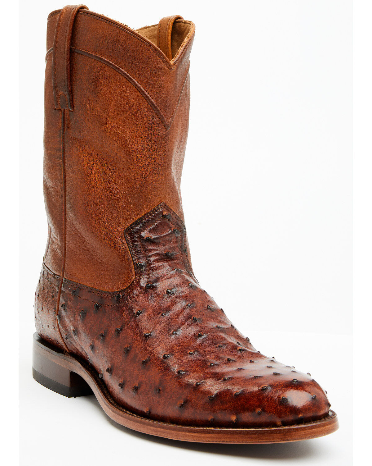 Cody James Black 1978&reg; Men's Carmen Exotic Full-Quill Ostrich Roper Boots - Round Toe