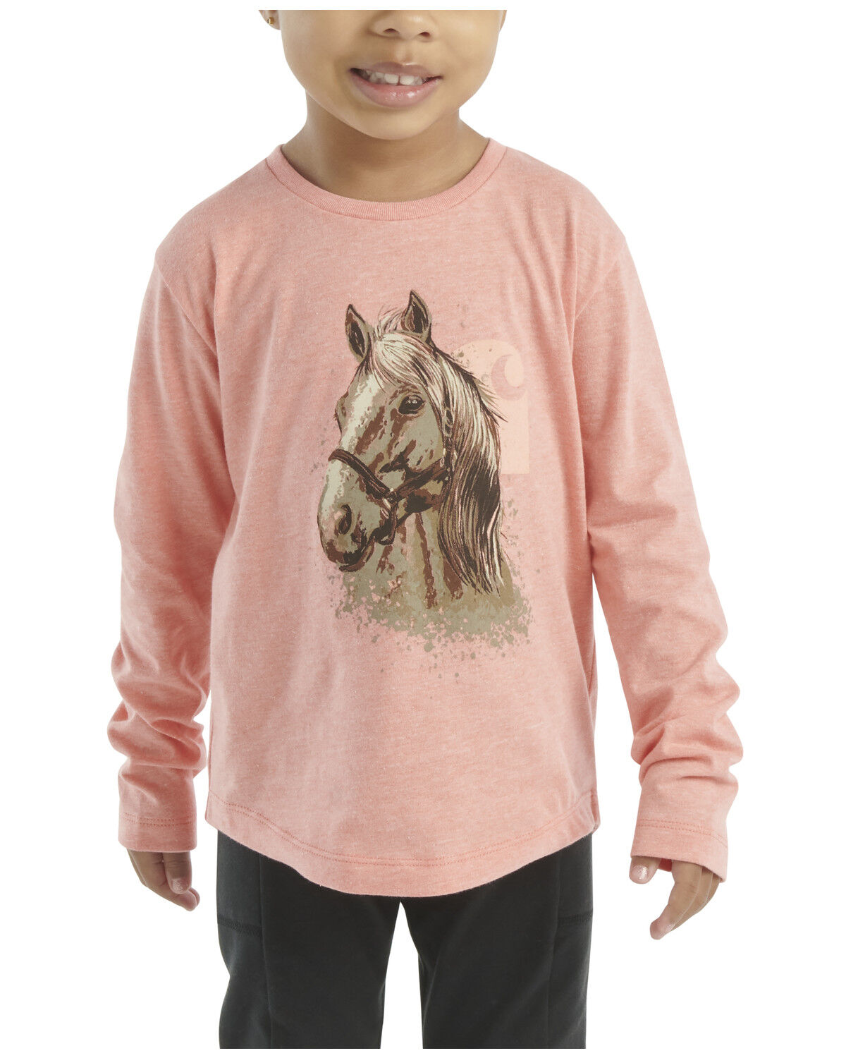 Carhartt Toddler Girls' Horse Long Sleeve Graphic Tee