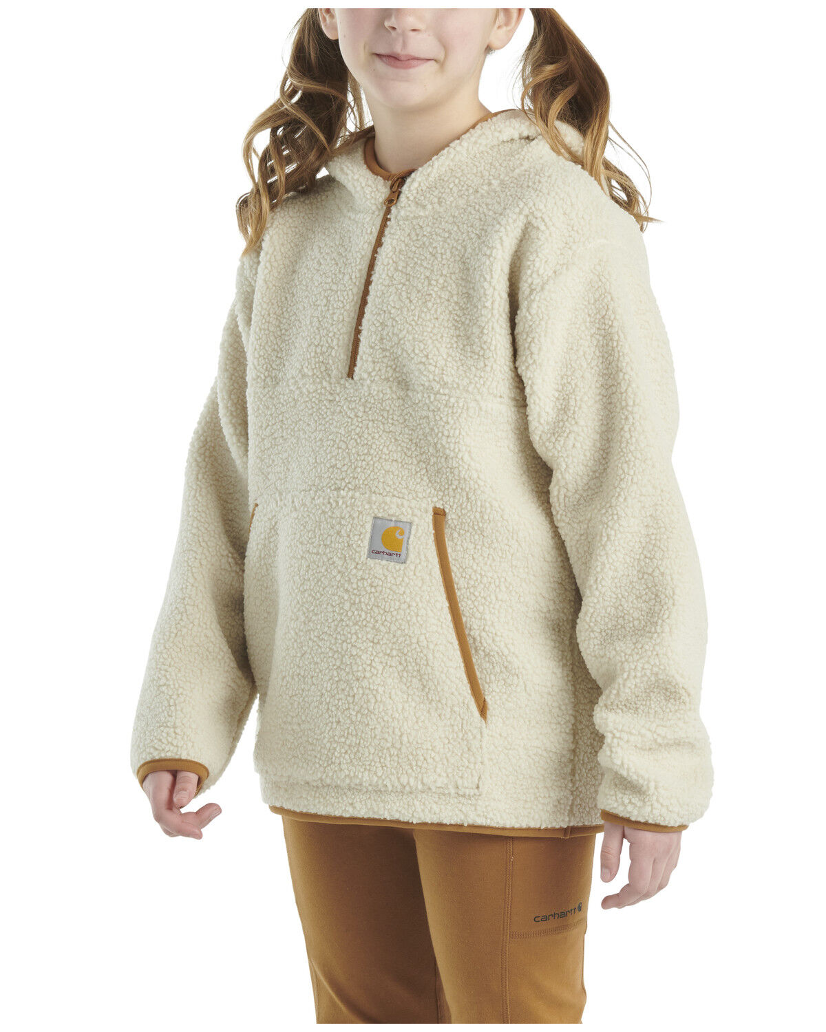 Carhartt Little Girls' Sherpa 1/4 Zip-Up Hoodie