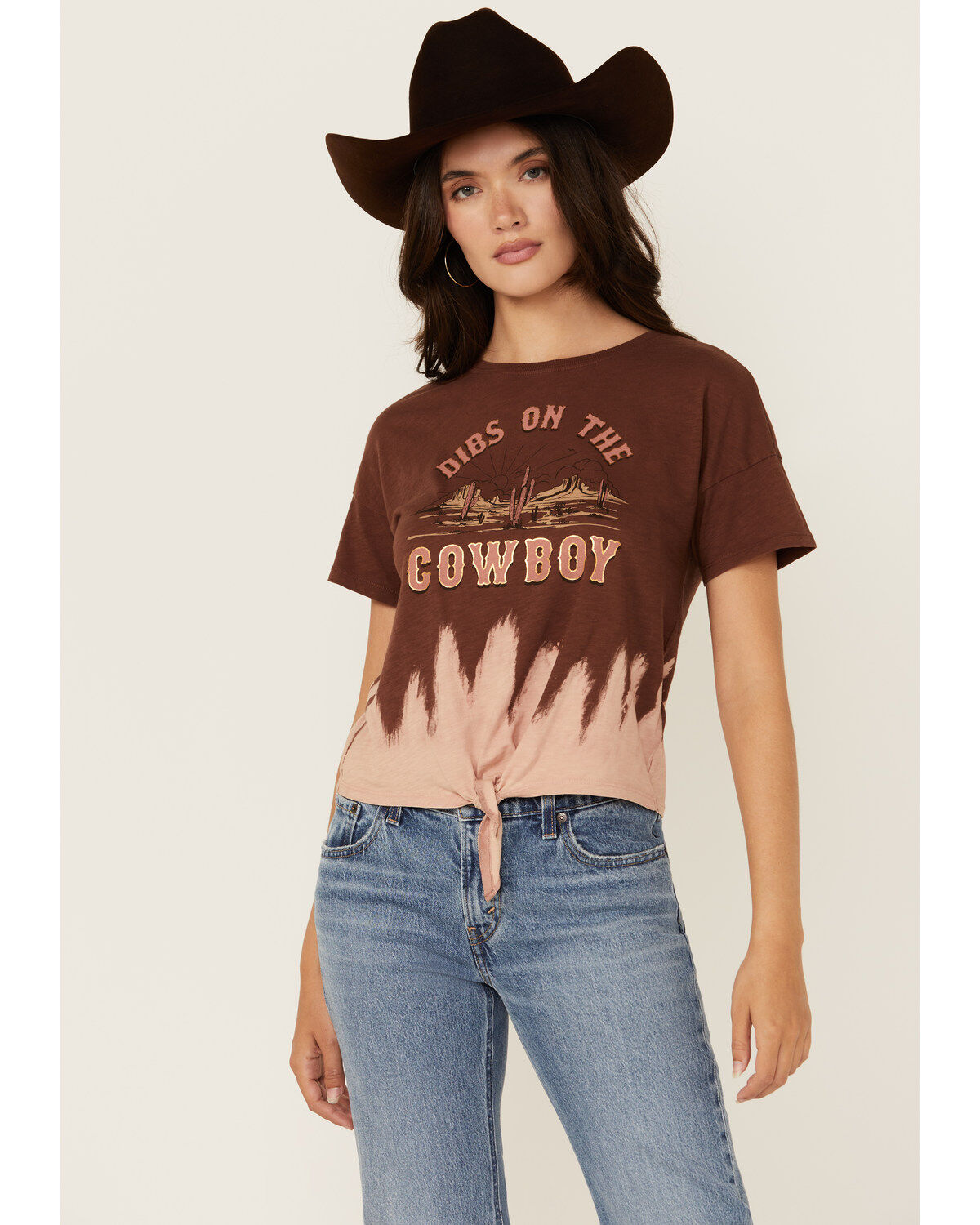 Shyanne Women's Dibs On The Cowboy Tie Dye Short Sleeve Graphic Tee