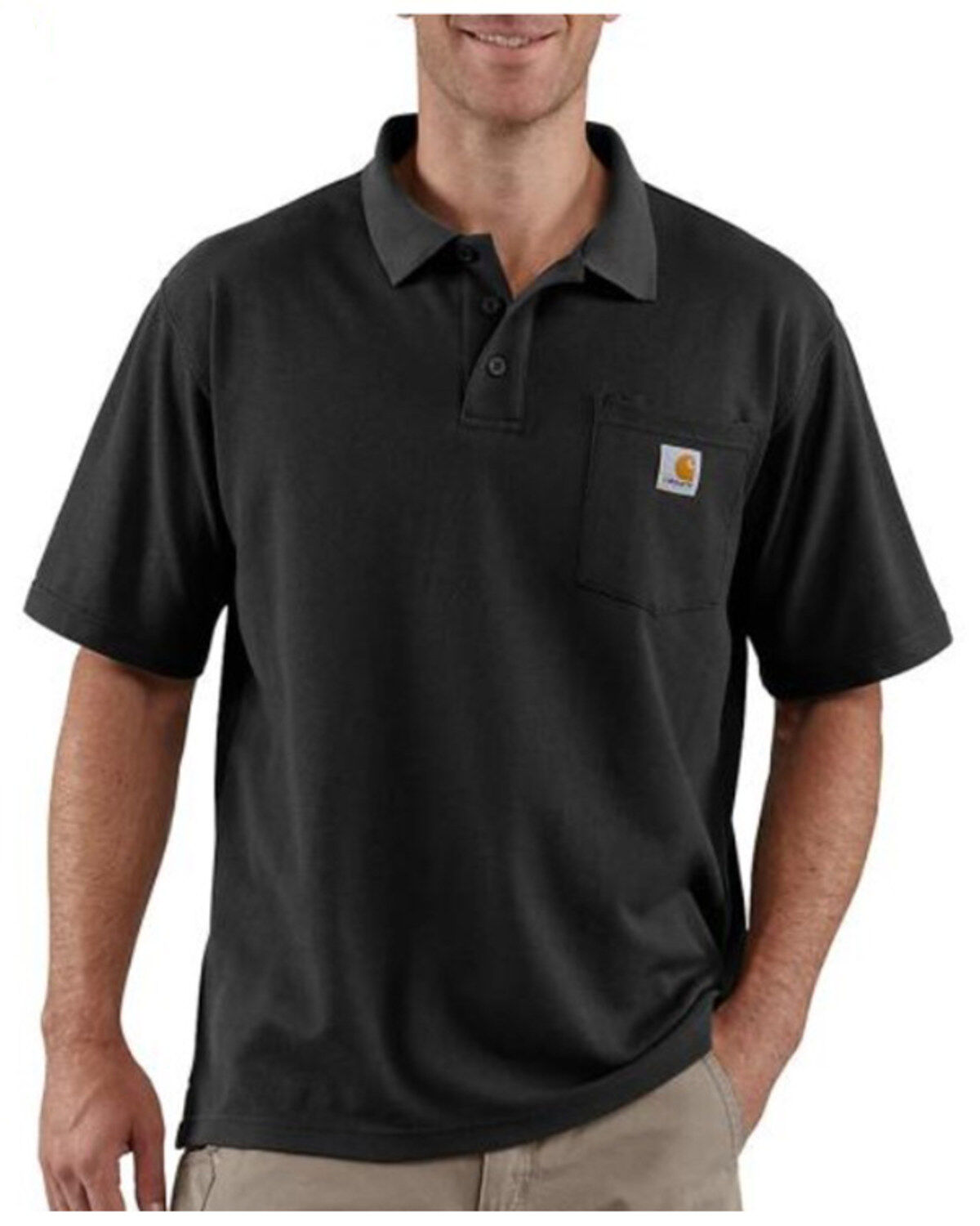 Carhartt Men's Loose Fit Midweight Short Sleeve Button-Down Polo Shirt - Big