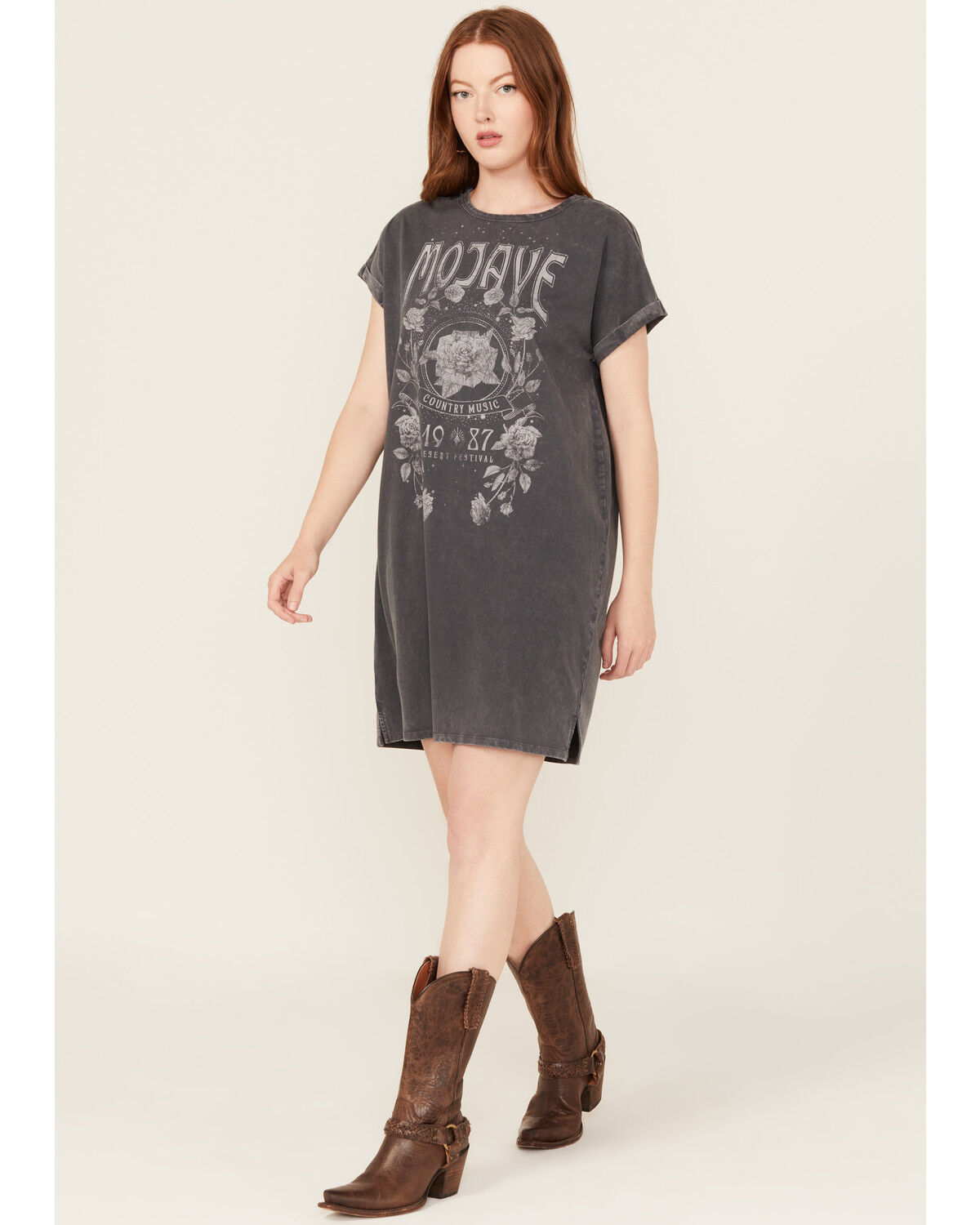 Cleo + Wolf Women's Coleson Short Sleeve Graphic Mini T-Shirt Dress