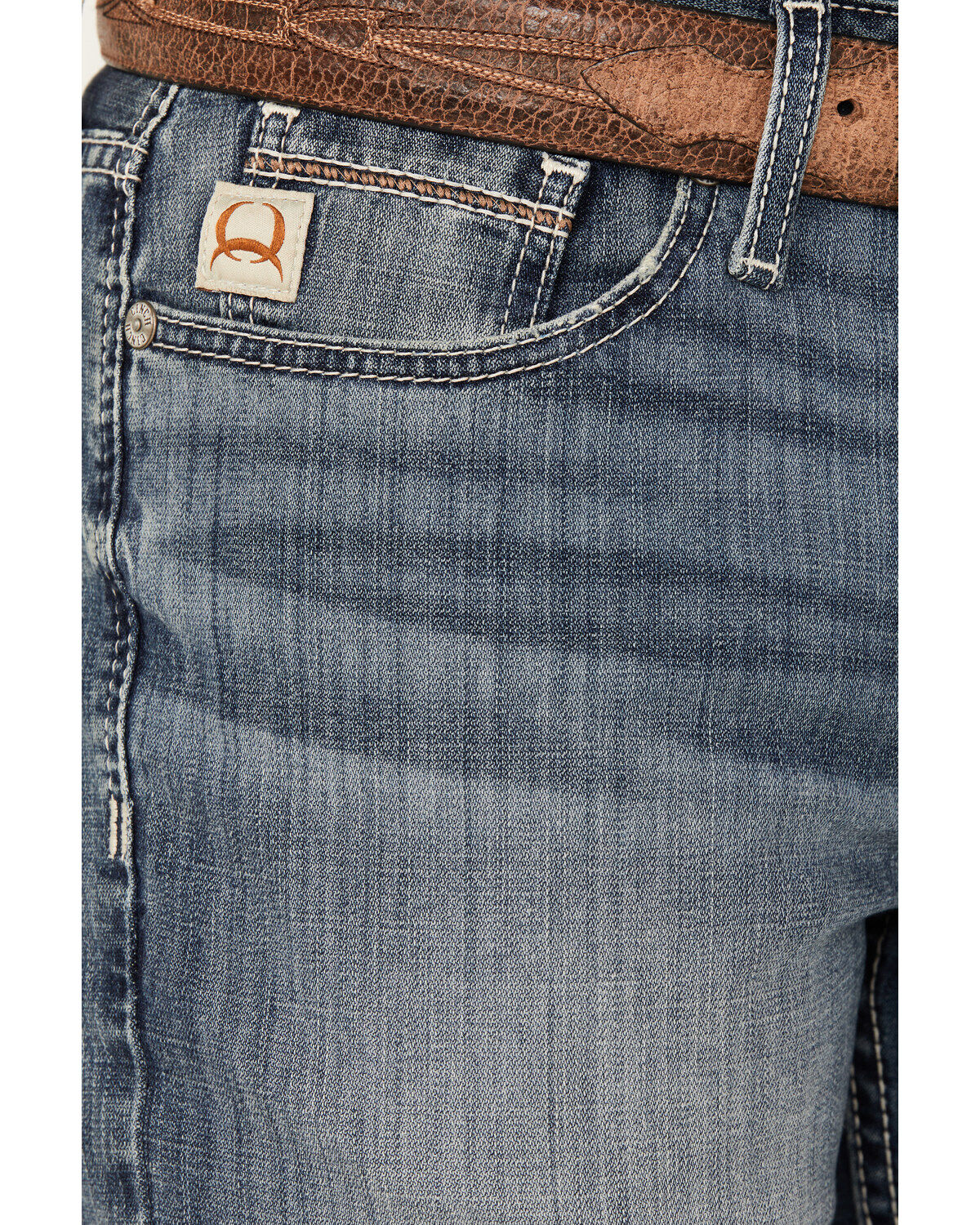 Cinch Men's Ian Medium Stonewash Slim Bootcut Performance Stretch Denim Jeans
