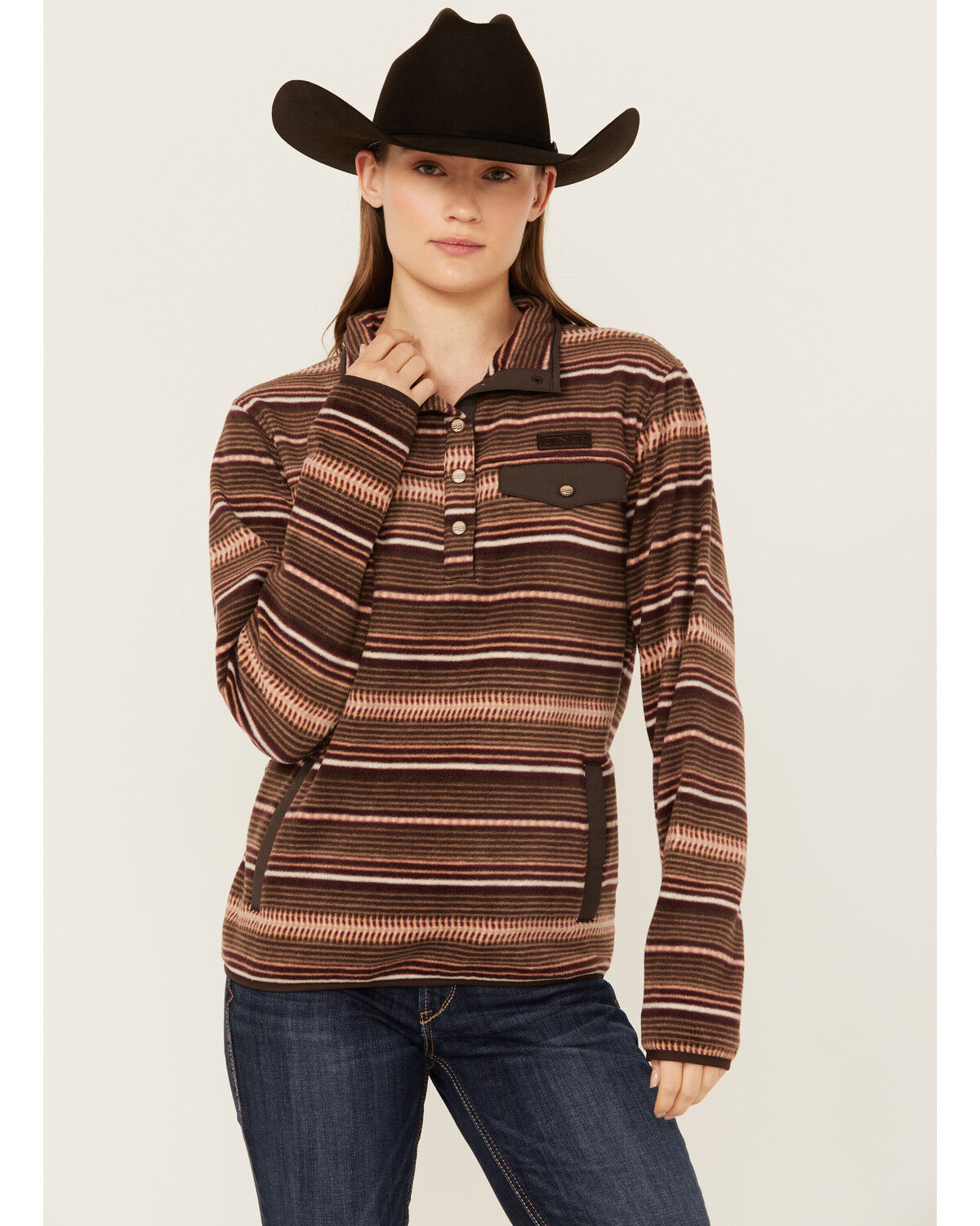 Cinch Women's Serape Striped Print Fleece Pullover 1 291608-cinch-women-s-serape-striped-print-fleece-pullover-1.jpg