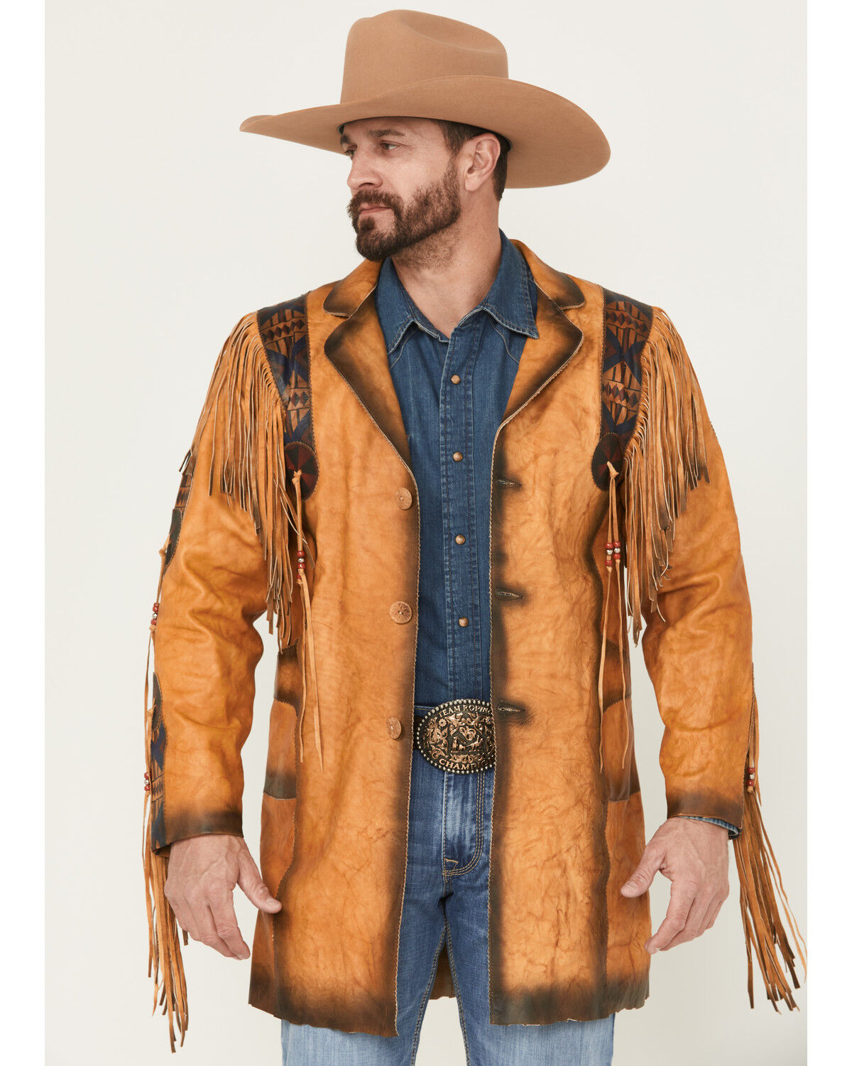 Kobler Men's Chinle Leather Long Fringe Jacket