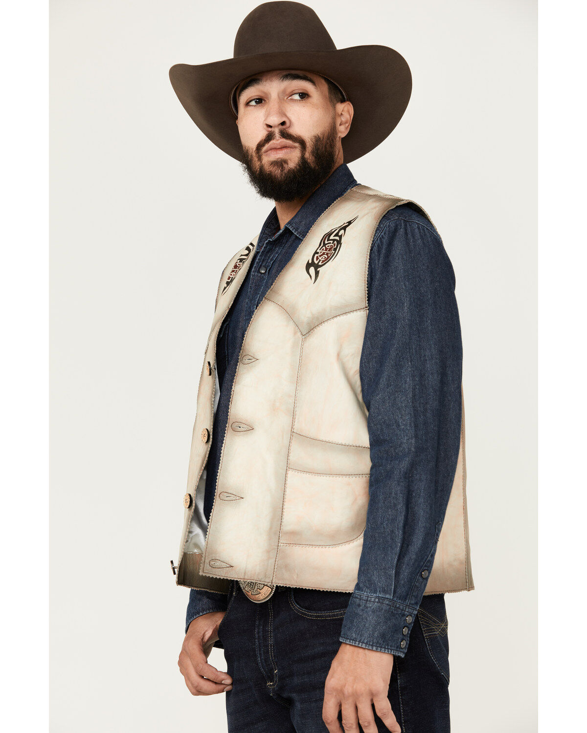 Kobler Leather Men's Eagle Leather Vest