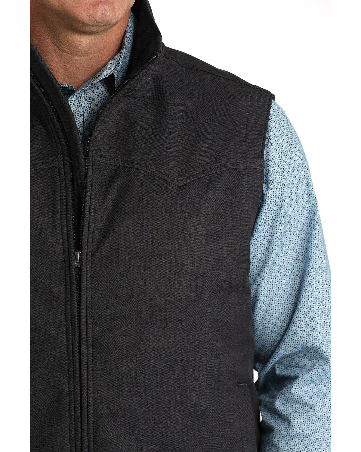 Cinch Men's Herringbone Textured Concealed Carry Bonded Vest