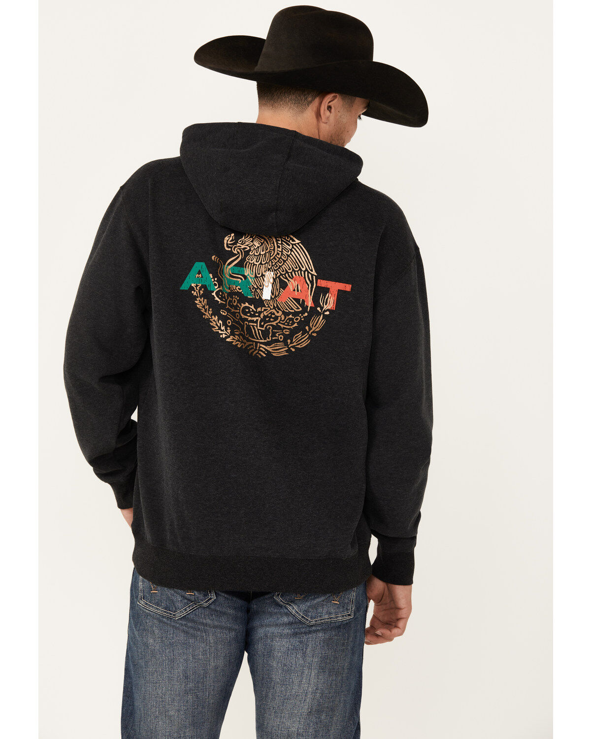 Ariat Men's Mexico Flag Lockup Hooded Sweatshirt