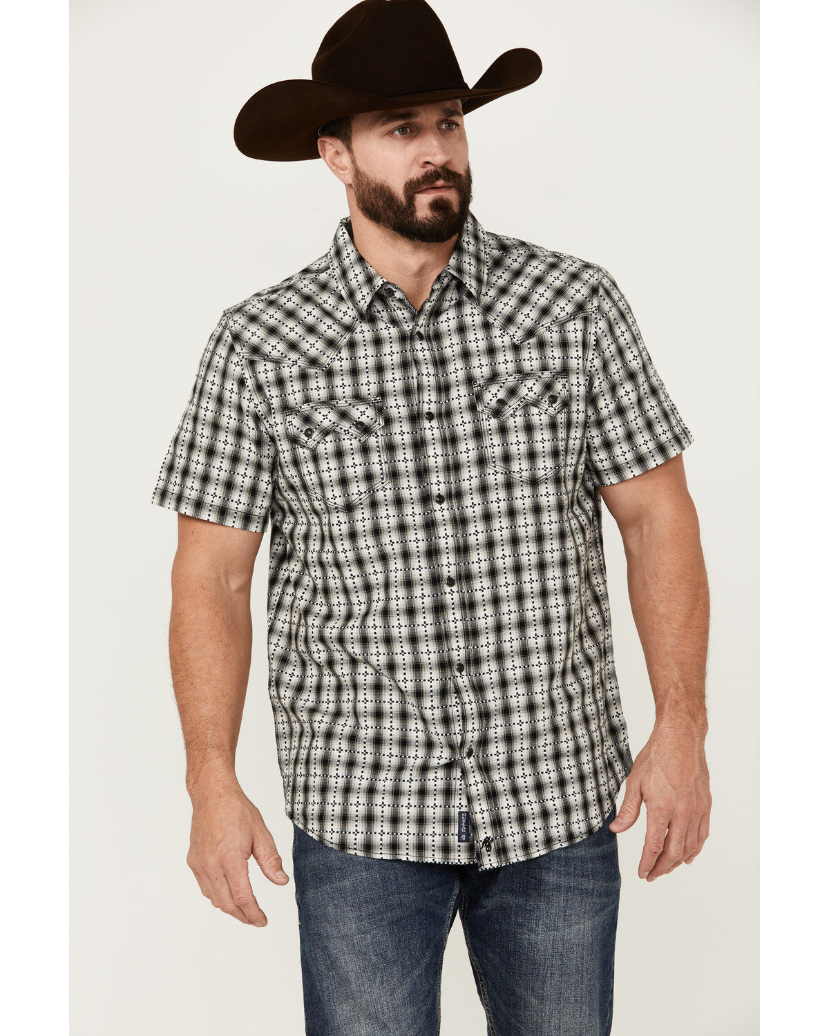Moonshine Spirit Men's Classic Plaid Print Short Sleeve Snap Western Shirt 1 294571-moonshine-spirit-men-s-classic-plaid-print-short-sleeve-snap-western-shirt-1.jpg