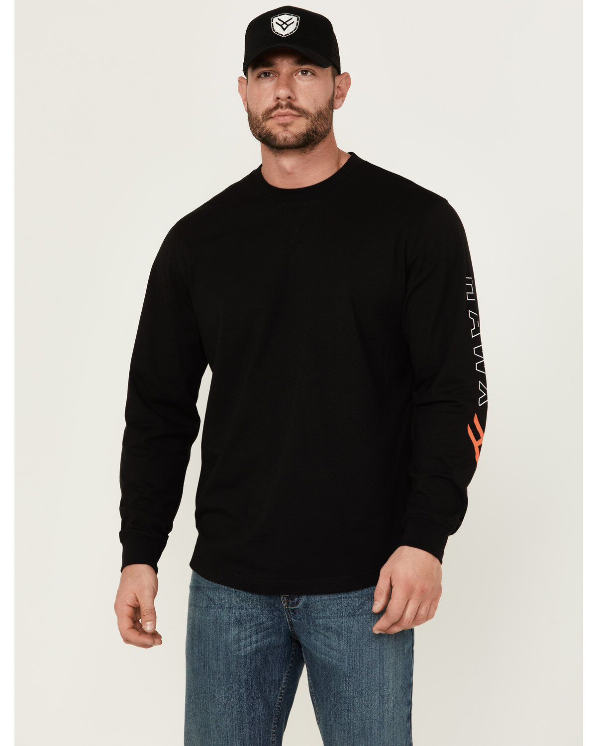 Hawx Men's Logo Long Sleeve Knit Work T-Shirt