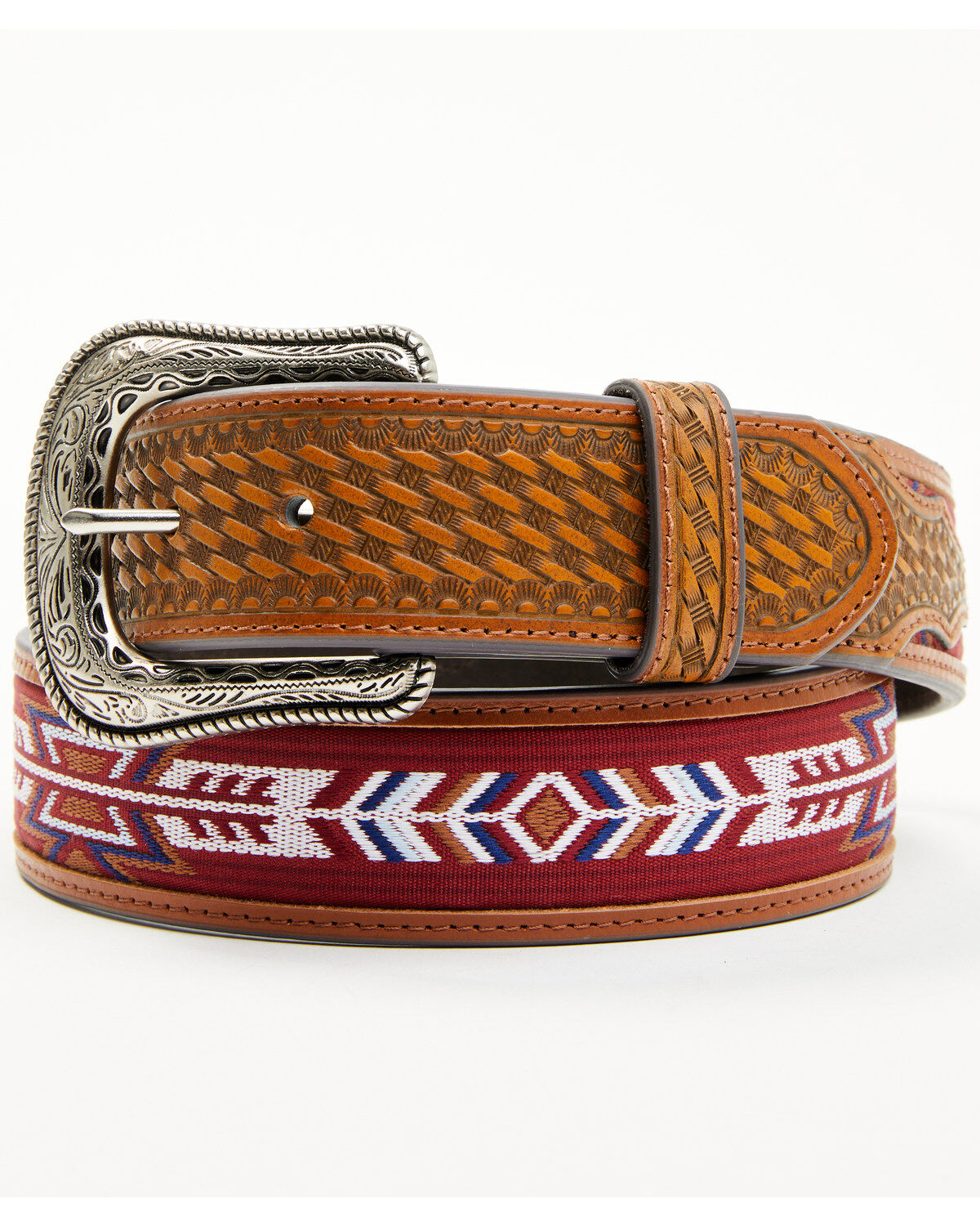 Cody James Men's Brantley Southwestern Woven Inlay Leather Belt 1 295621-cody-james-men-s-brantley-southwestern-woven-inlay-leather-belt-1.jpg