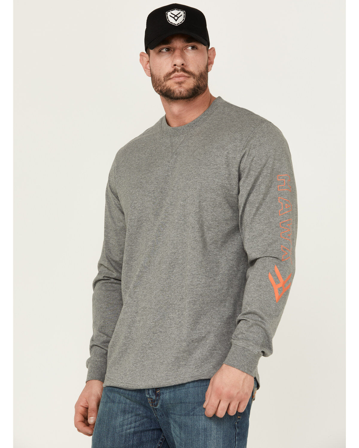 Hawx Men's Logo Long Sleeve Knit Work T-Shirt - Big