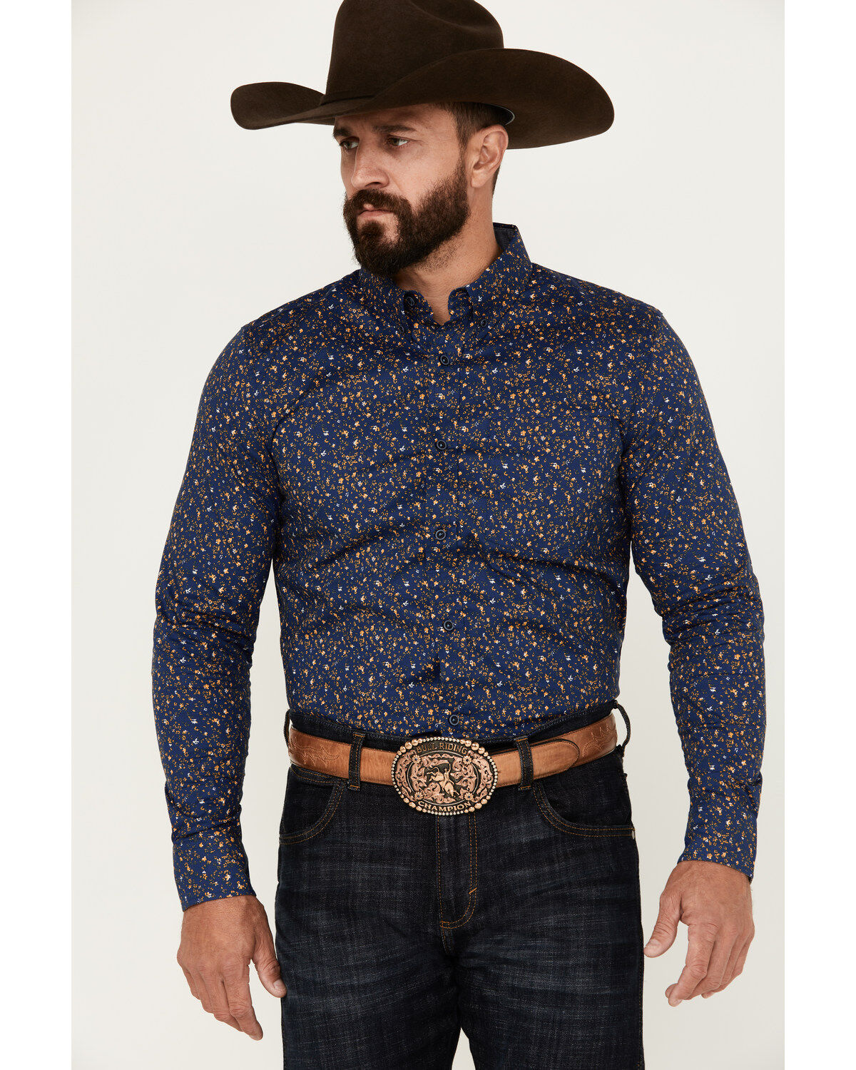 Cody James Men's Meadowlark Floral Print Long Sleeve Button-Down Stretch Western Shirt - Tall 1 295735-cody-james-men-s-meadowlark-floral-print-long-sleeve-button-down-stretch-western-shirt-tall-1.jpg