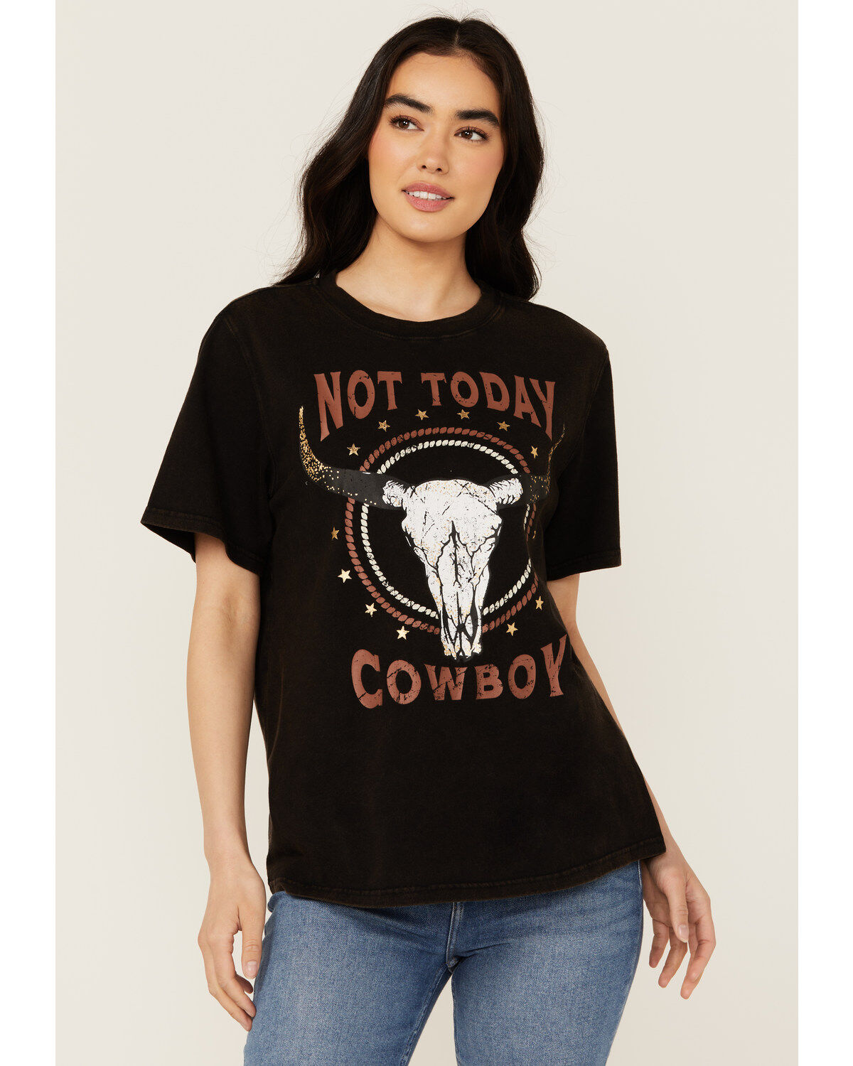 Idyllwind Women's Not Today Cowboy Boyfriend Fit Short Sleeve Graphic Tee