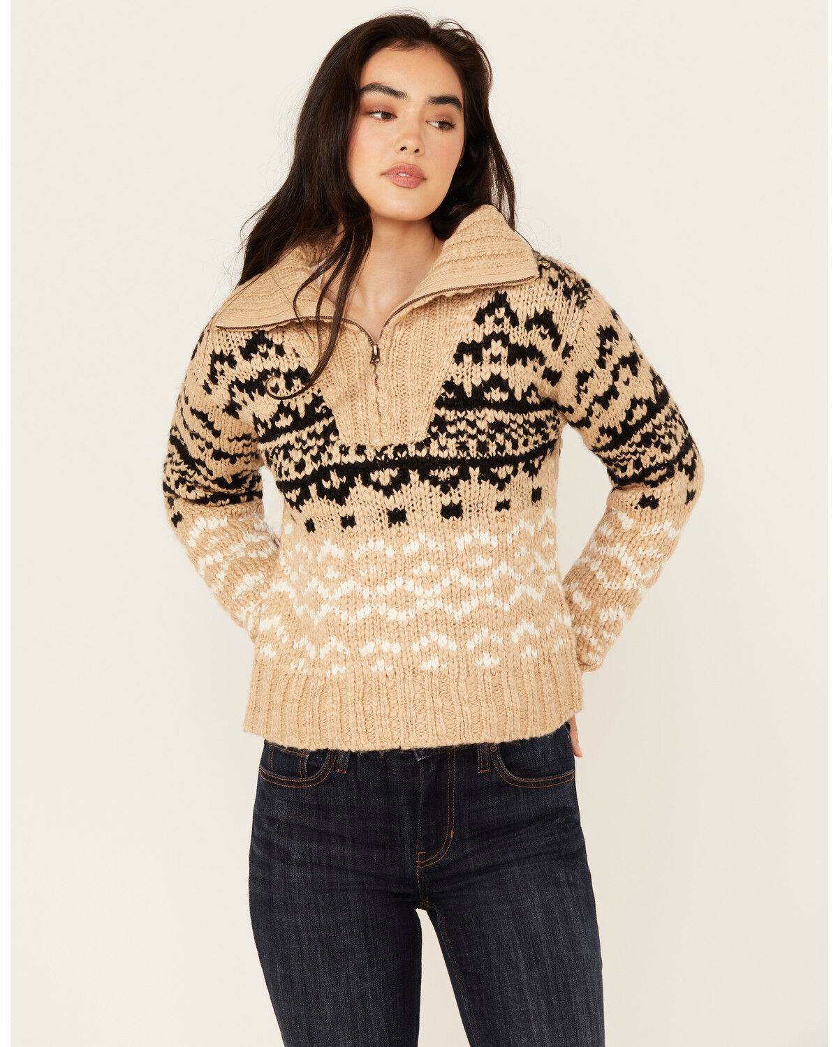 Idyllwind Women's Otay Studded Southwestern Pullover Sweater
