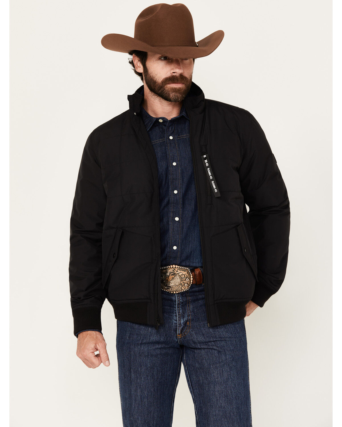 RANK 45&reg; Men's Bart Solid Super Quilted Puffer Jacket