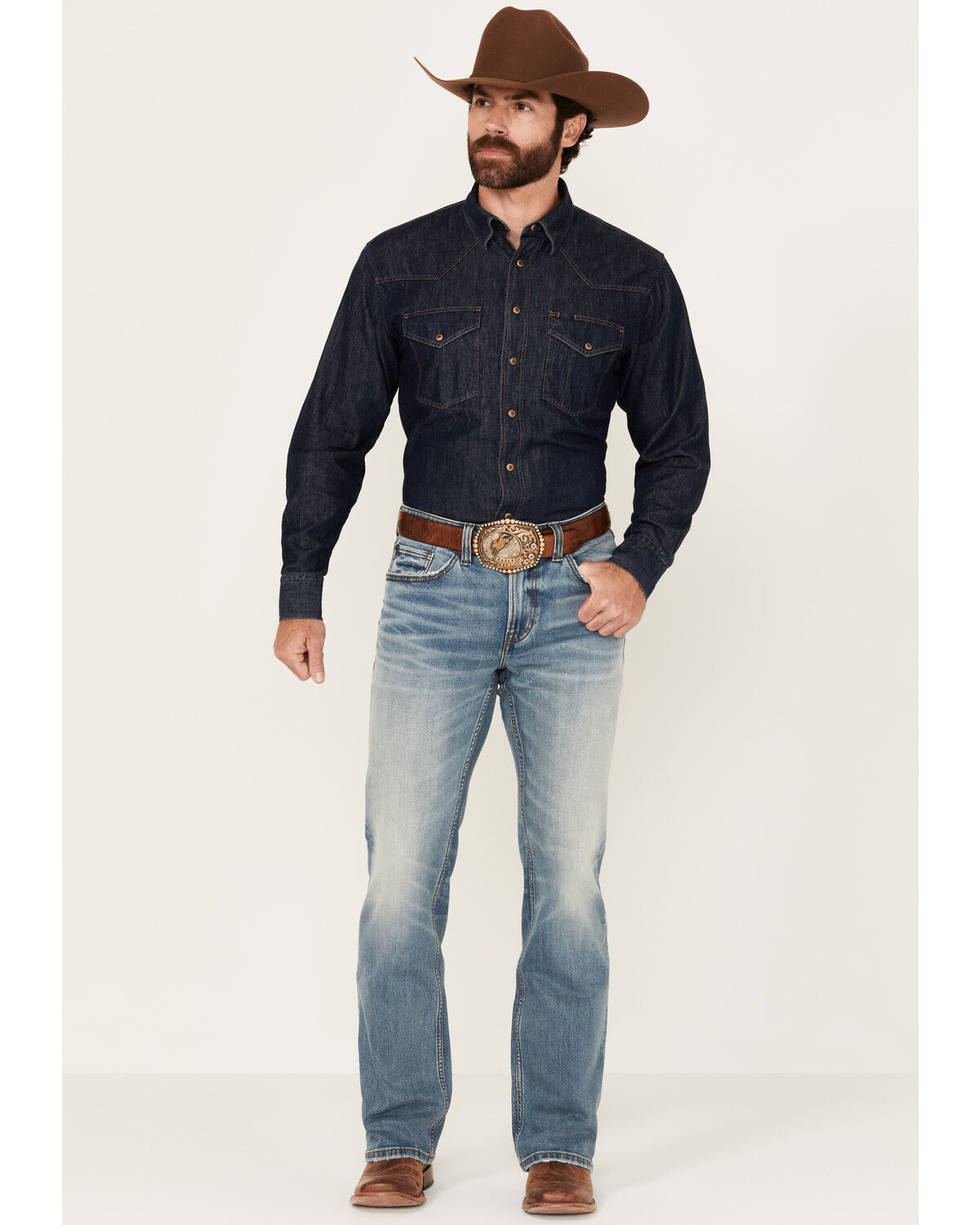 RANK 45&reg; Men's Bodie Wash Trigger Slim Bootcut Performance Stretch Denim Jeans