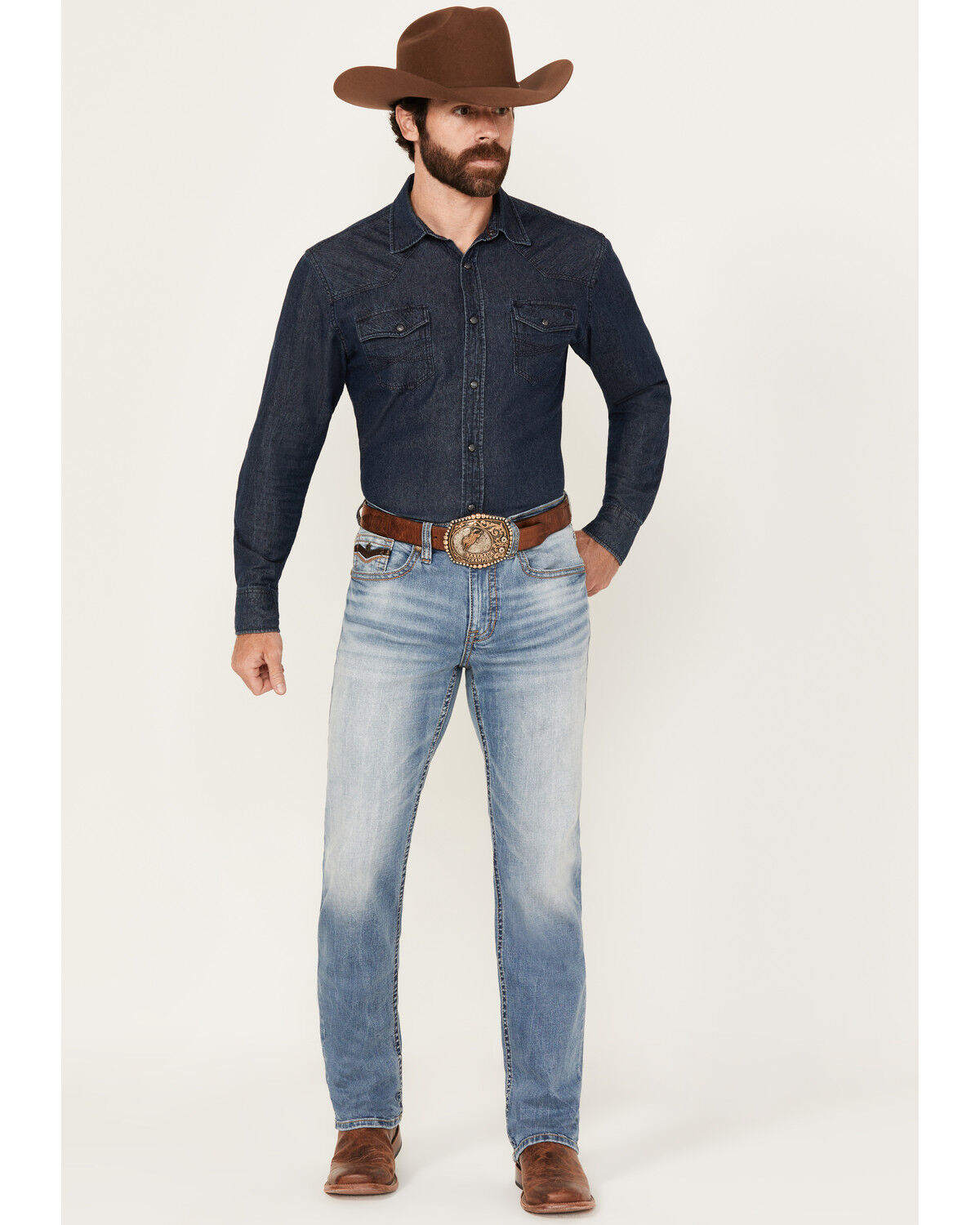 Cody James Men's Fire Water Wash Jackson Slim Straight Stretch Denim Jeans