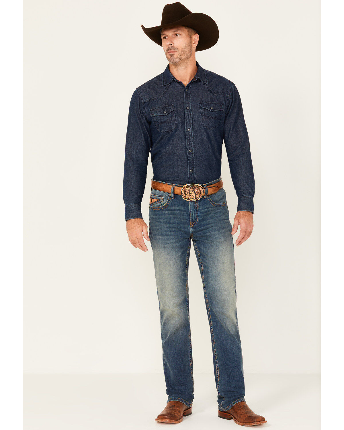 RANK 45&reg; Men's Sidewinder Wash Ambush Slim Straight Performance 4-Way Stretch Denim Jeans