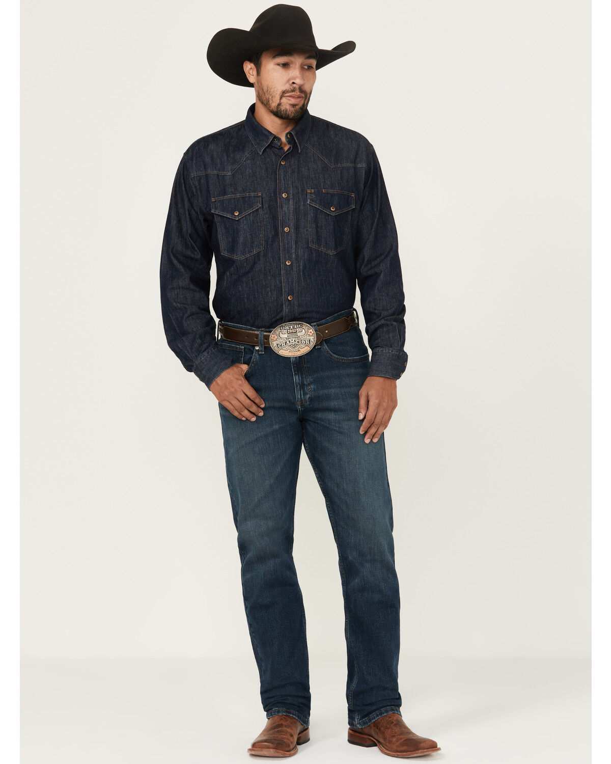 Wrangler Men's 20X Macon Medium Wash Slim Straight Stretch Denim Jeans