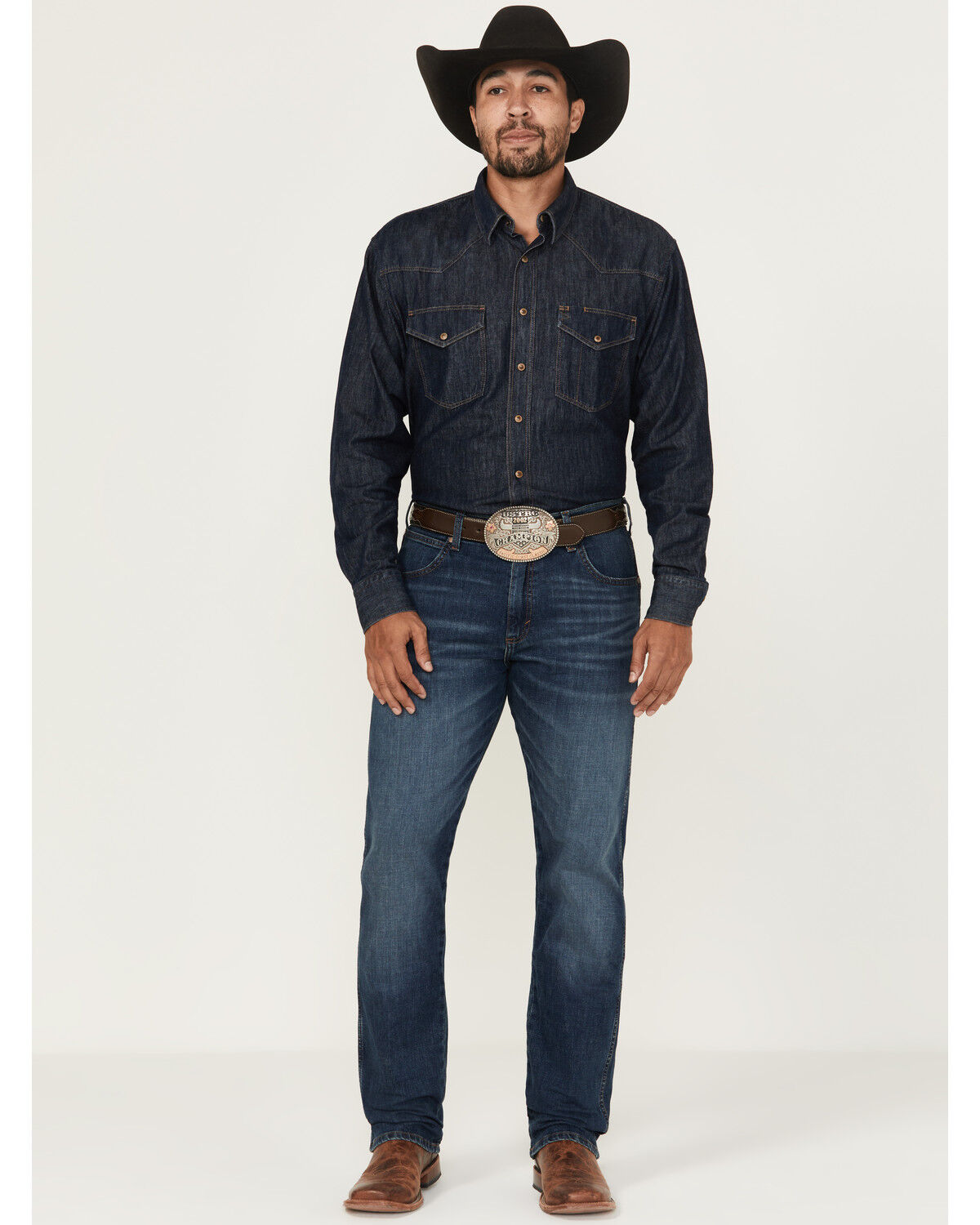 Wrangler Retro Men's Riviera Dark Wash Slim Straight Stretch Denim Jeans