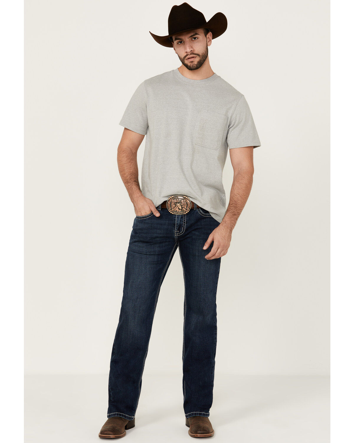 Hooey by Rock & Roll Denim Men's Pistol Medium Wash Straight Bootcut Reflex Stretch Denim Jeans 1 307992-hooey-by-rock-amp-roll-denim-men-s-pistol-medium-wash-straight-bootcut-reflex-stretch-denim-jeans-1.jpg