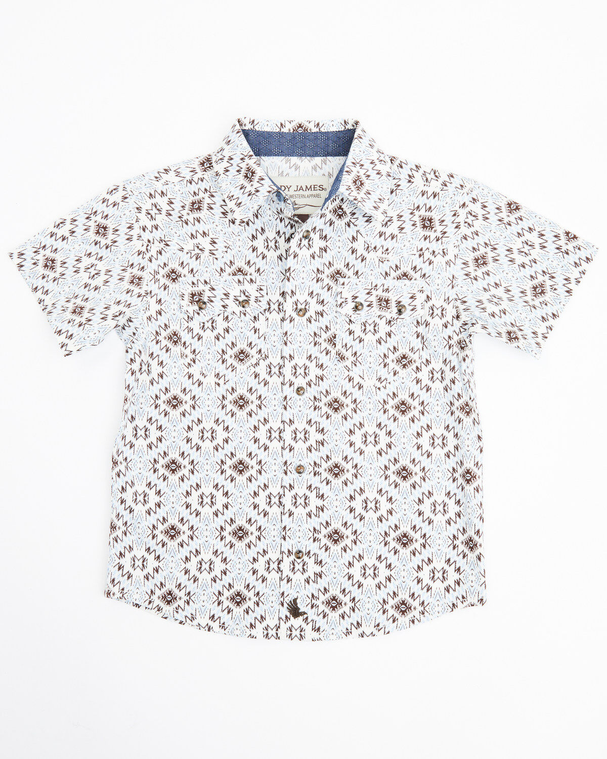 Cody James Toddler Boys' High Plains Southwestern Print Short Sleeve Snap Western Shirt