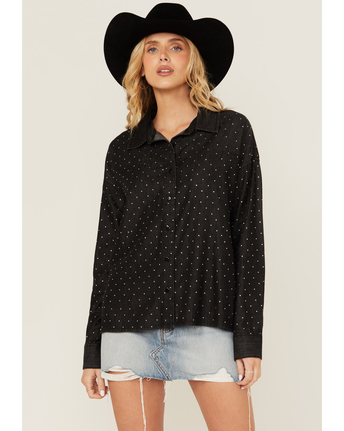 Rock & Roll Denim Women's Rhinestone Long Sleeve Button-Down Western Shirt 1 309274-rock-amp-roll-denim-women-s-rhinestone-long-sleeve-button-down-western-shirt-1.jpg