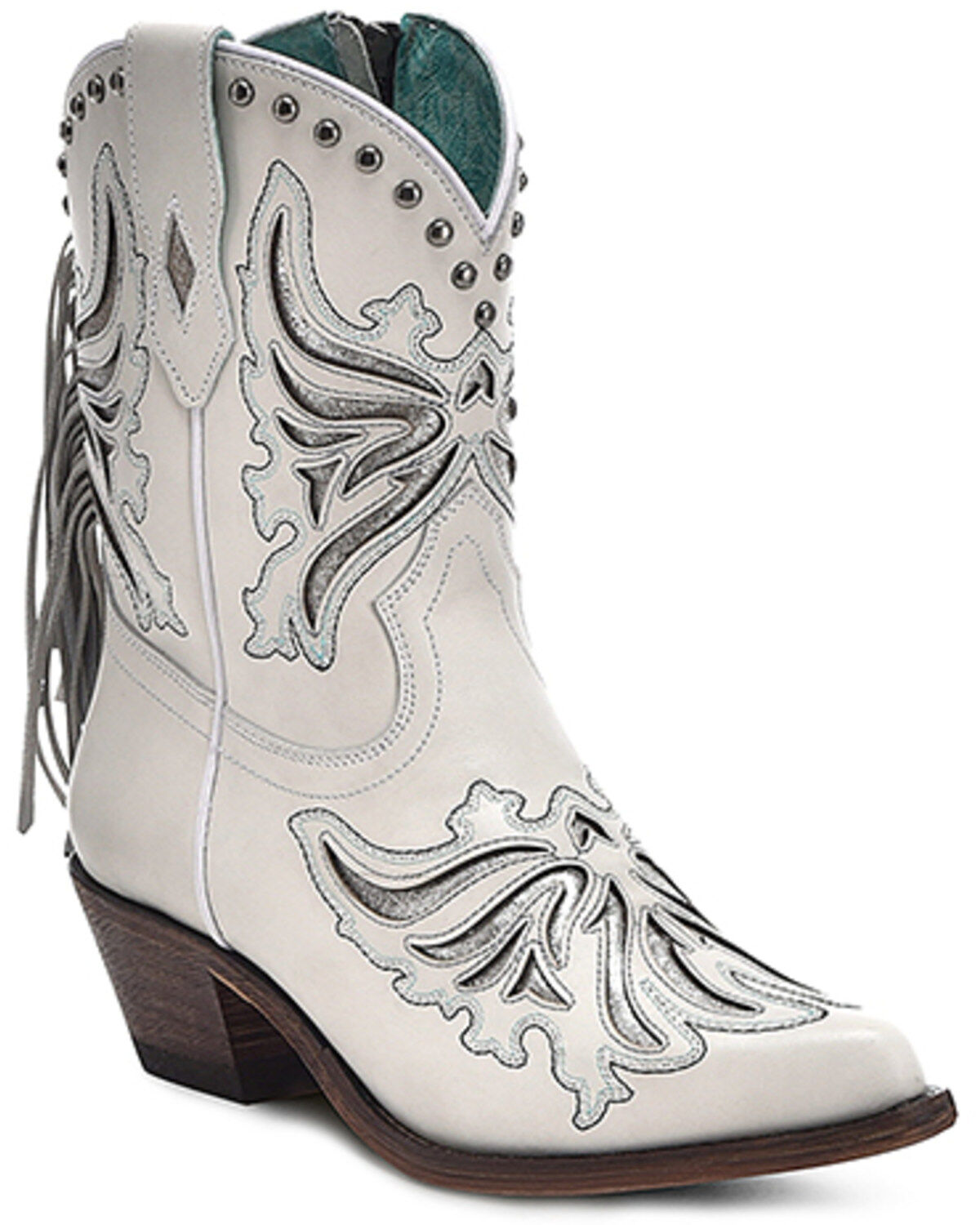 Corral Women's Fringe Inlay Ankle Western Boots - Snip Toe 1 309839-corral-women-s-fringe-inlay-ankle-western-boots-snip-toe-1.jpg
