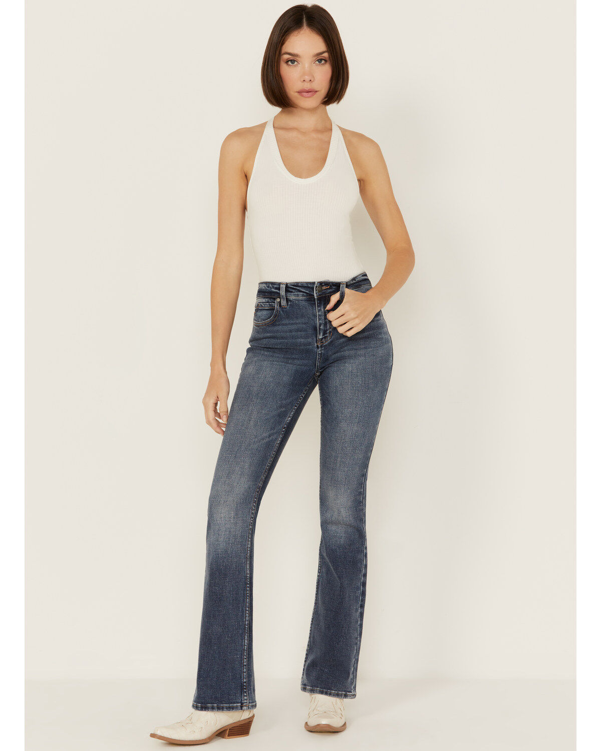 Shyanne Women's Celeste High Rise Bootcut Stretch Denim Jeans