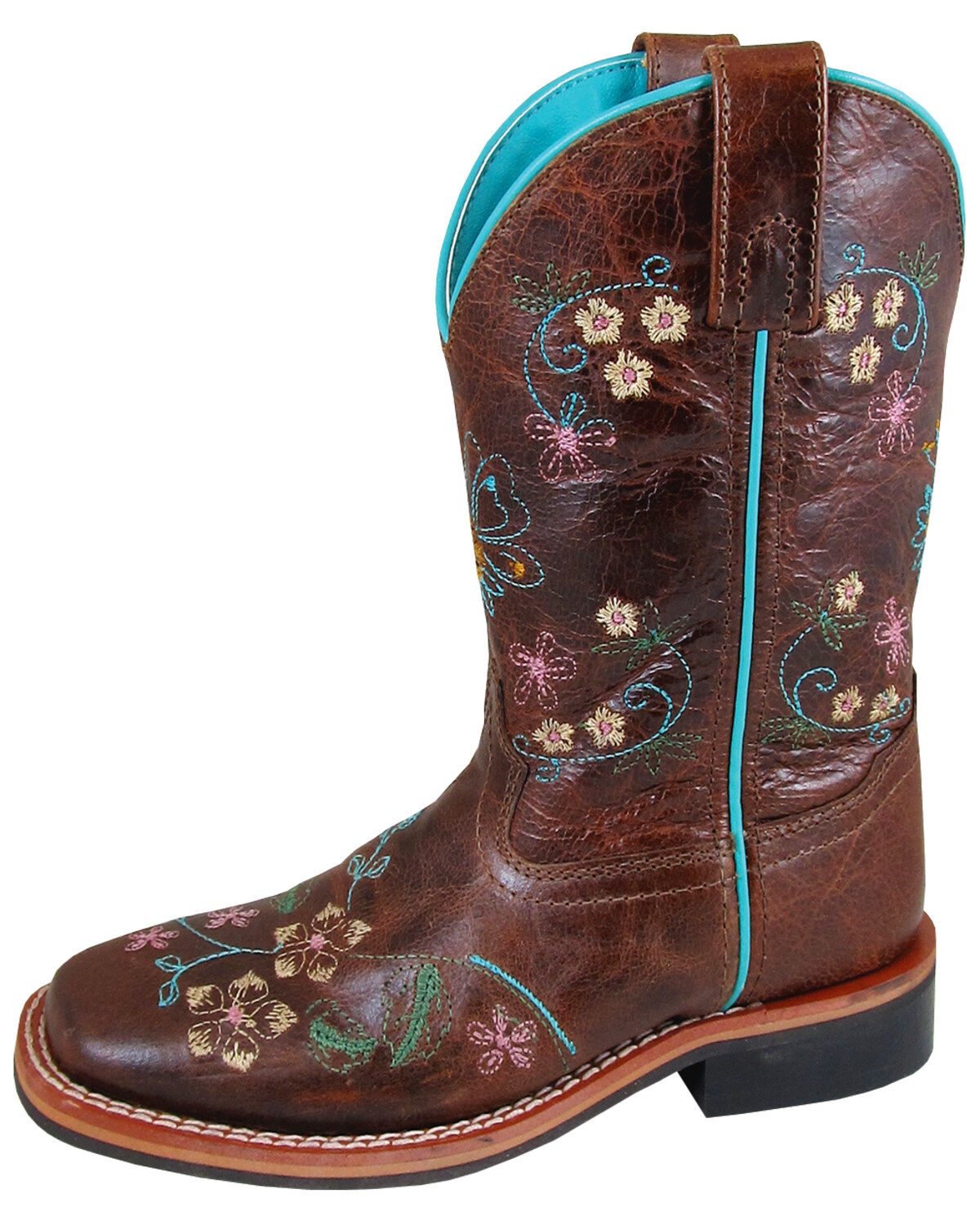 Smoky Mountain Little Girls' Floralie Western Boots - Square Toe