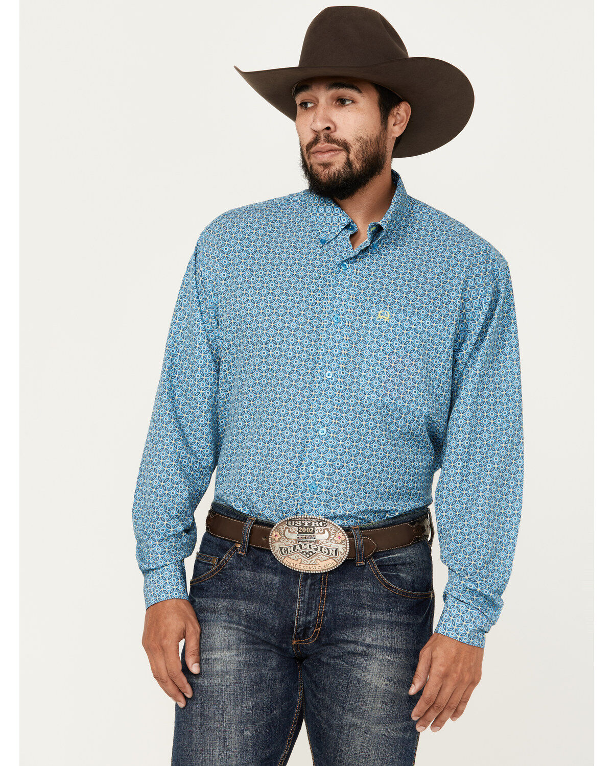 Cinch Men's ARENAFLEX® Geo Print Long Sleeve Button-Down Western Shirt 1 312285-cinch-men-s-arenaflex-reg-geo-print-long-sleeve-button-down-western-shirt-1.jpg