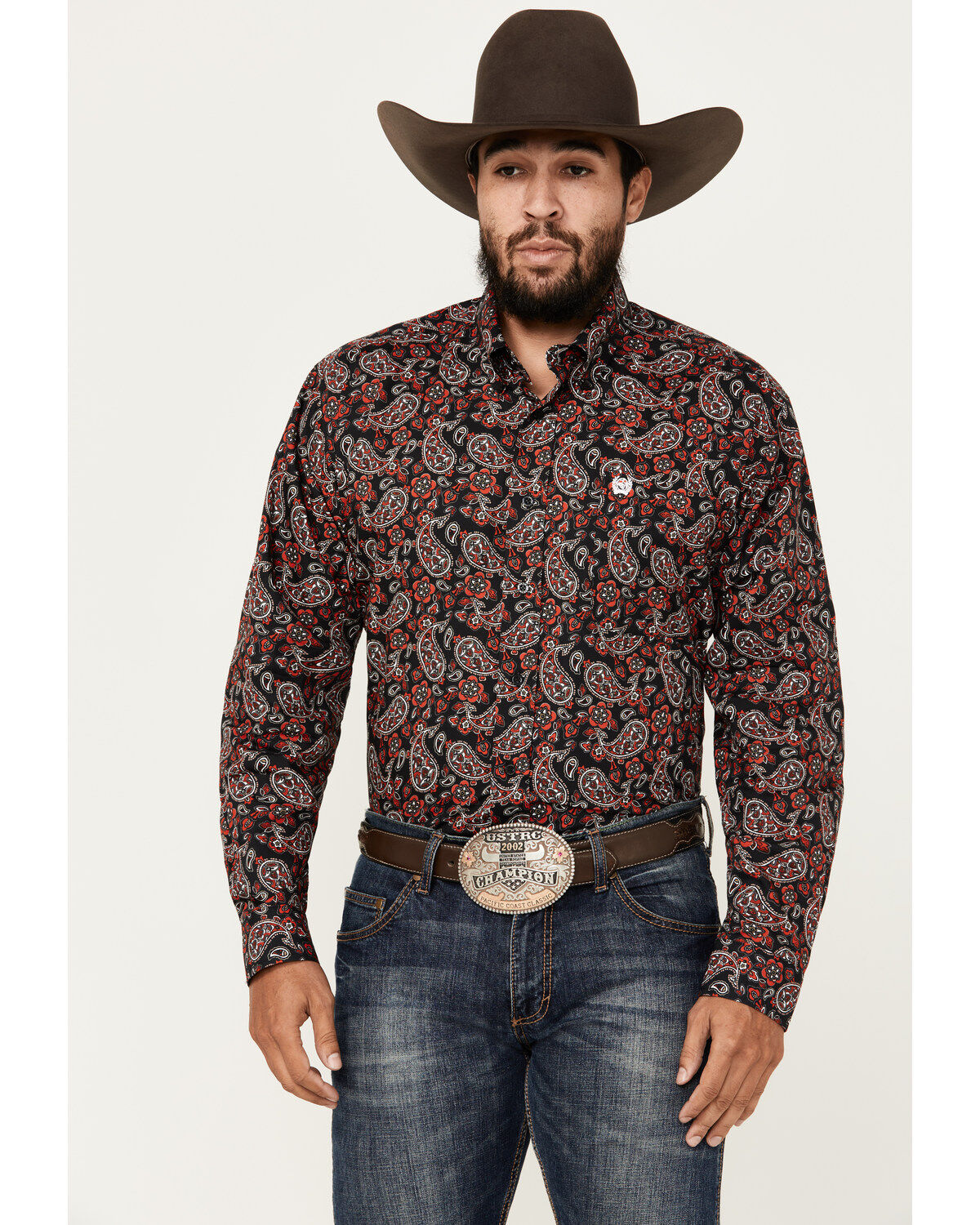 Cinch Men's Paisley Print Long Sleeve Button-Down Western Shirt 1 312400-cinch-men-s-paisley-print-long-sleeve-button-down-western-shirt-1.jpg