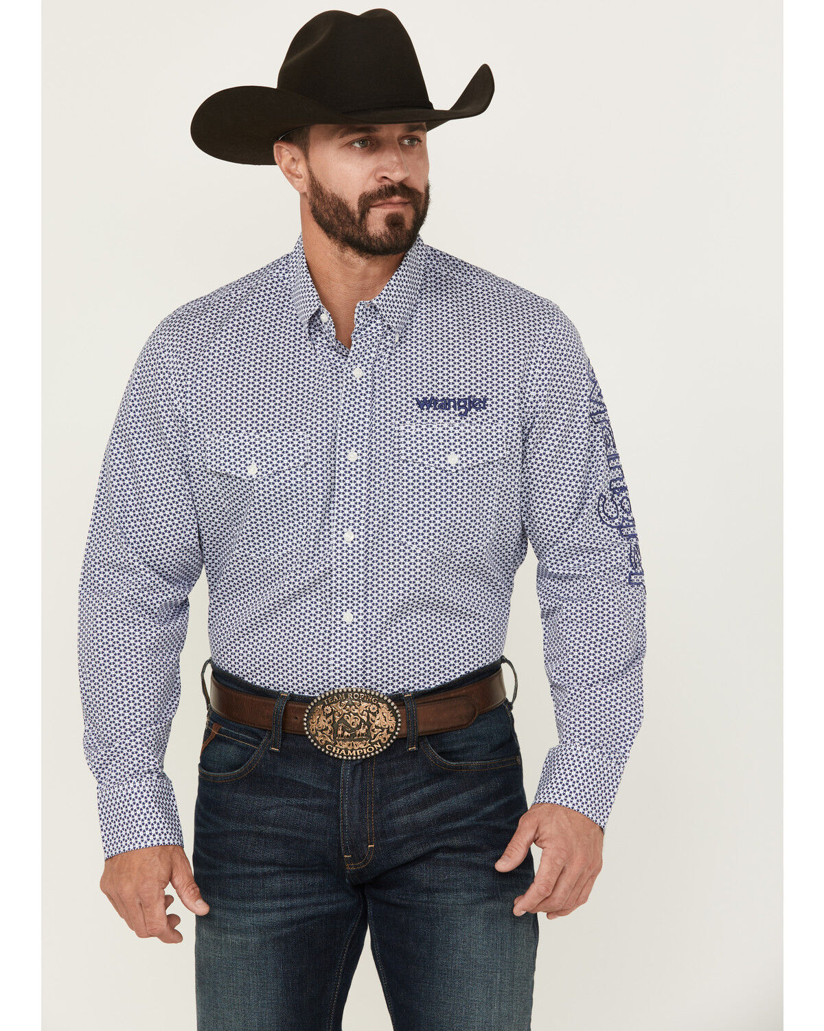 Wrangler Men's Logo Geo Print Long Sleeve Button-Down Western Shirt - Tall 1 312564-wrangler-men-s-logo-geo-print-long-sleeve-button-down-western-shirt-tall-1.jpg