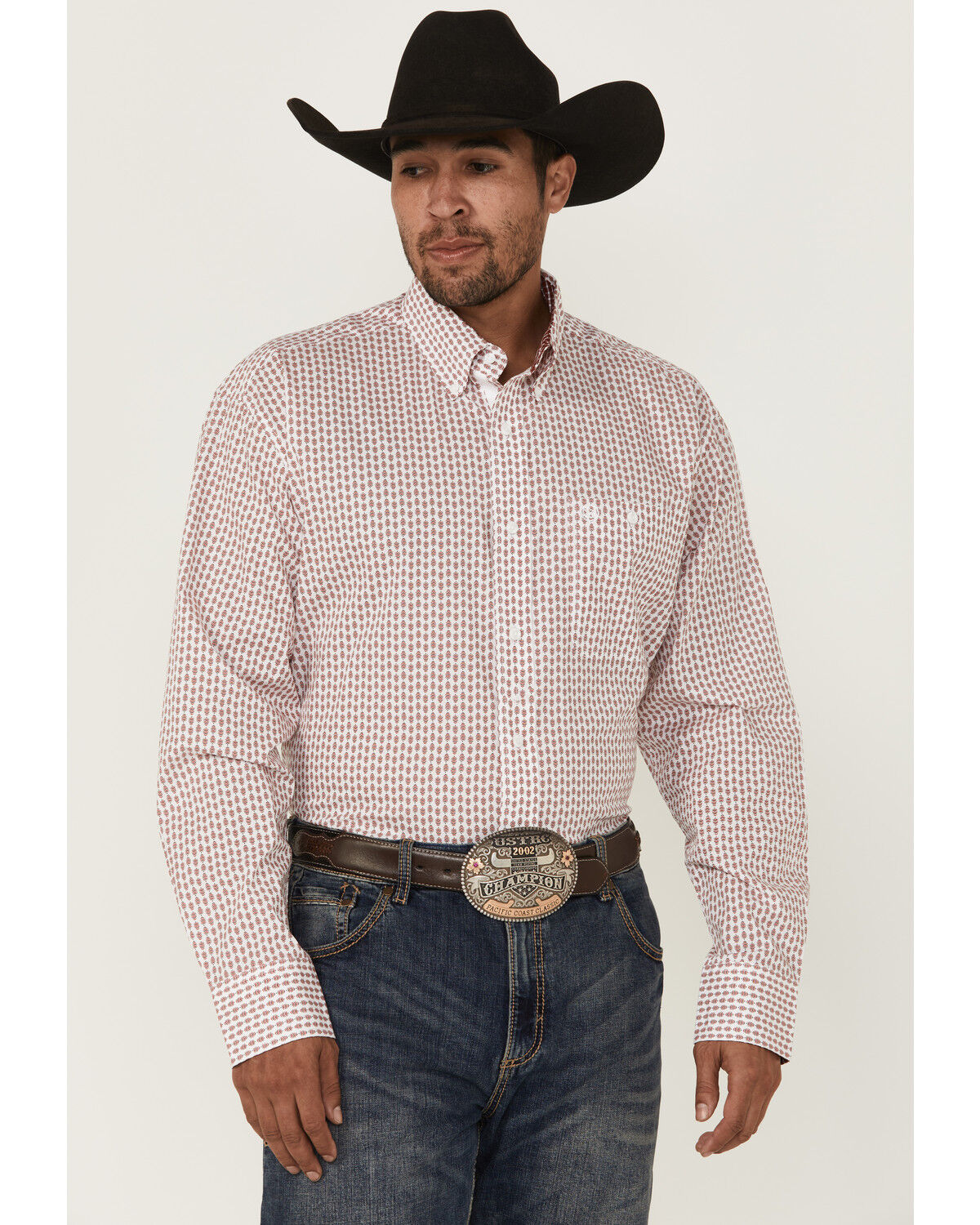 George Strait by Wrangler Men's Geo Print Long Sleeve Button-Down Stretch Western Shirt - Big 1 312775-george-strait-by-wrangler-men-s-geo-print-long-sleeve-button-down-stretch-western-shirt-big-1.jpg