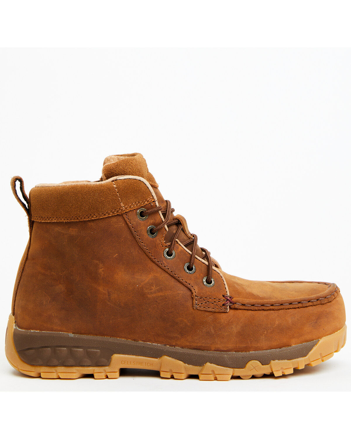 Twisted X Women's 4 Oiled Saddle Work Boots - Moc Toe