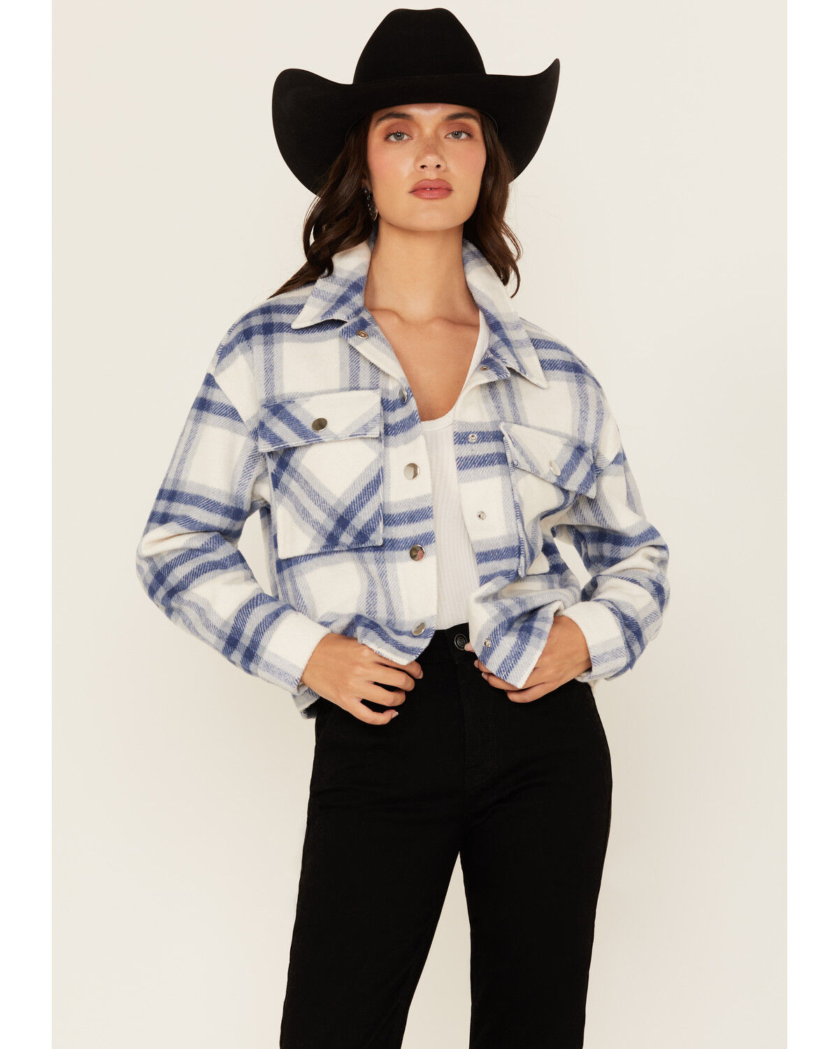 26 International Women's Plaid Print Shacket