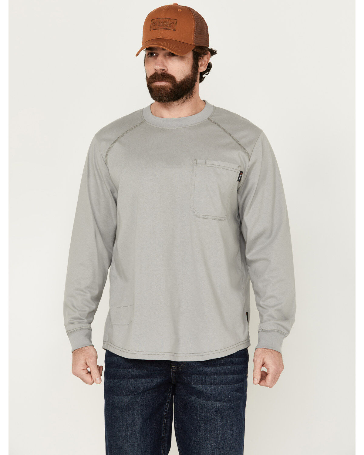 Hawx Men's FR Long Sleeve Pocket T-Shirt - Big