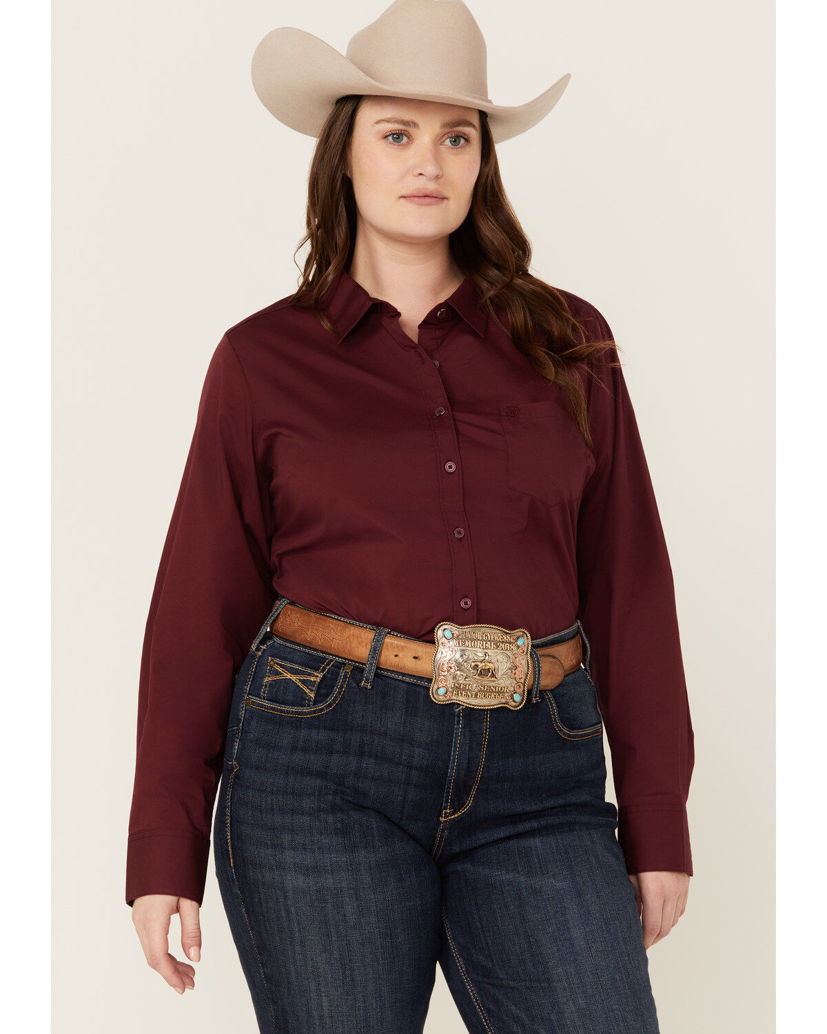 Ariat Women's Kirby Long Sleeve Button-Down Stretch Western Shirt - Plus 1 318569-ariat-women-s-kirby-long-sleeve-button-down-stretch-western-shirt-plus-1.jpg