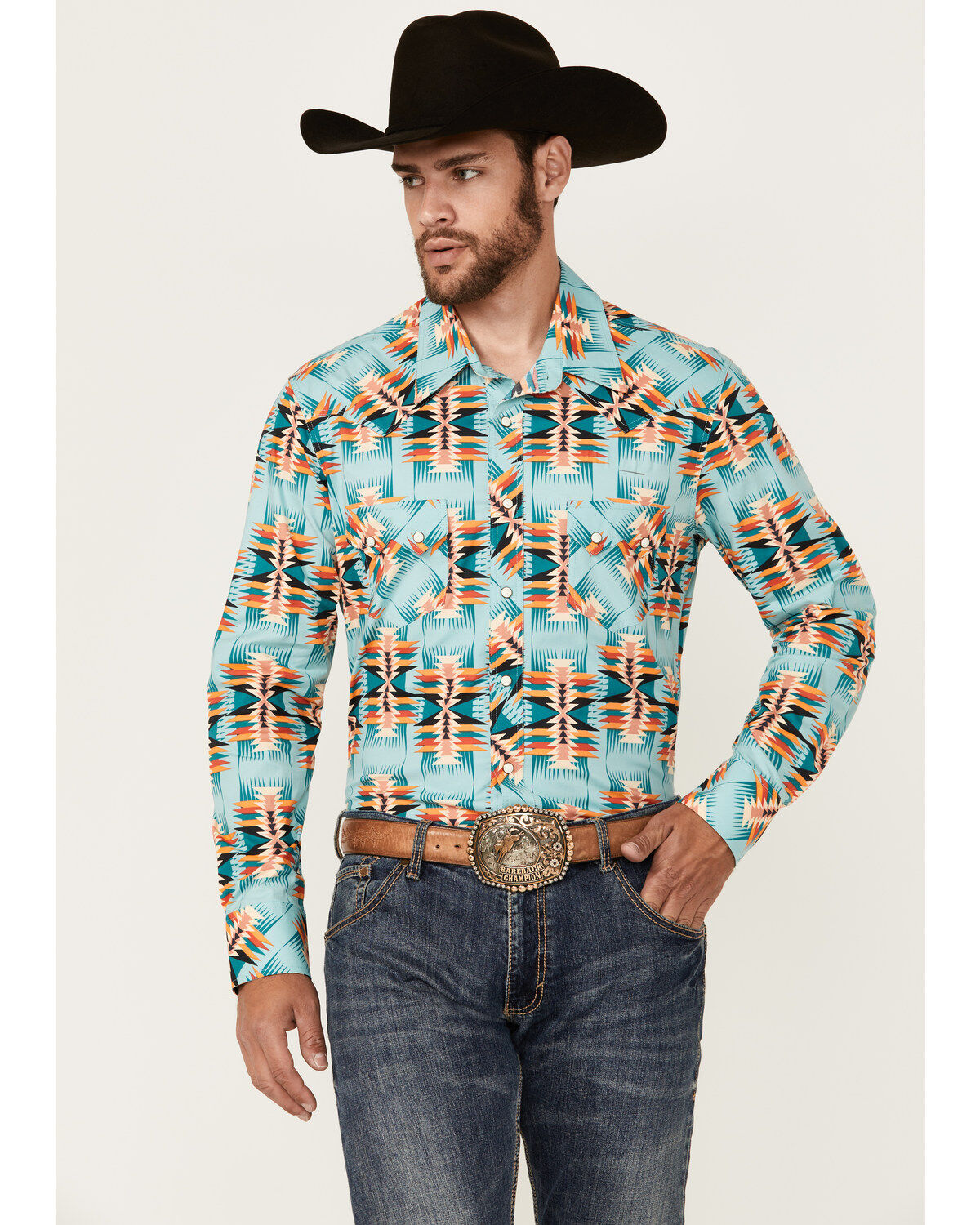 Rock & Roll Denim Men's Southwestern Print Long Sleeve Snap Stretch Western Shirt 1 318709-rock-amp-roll-denim-men-s-southwestern-print-long-sleeve-snap-stretch-western-shirt-1.jpg