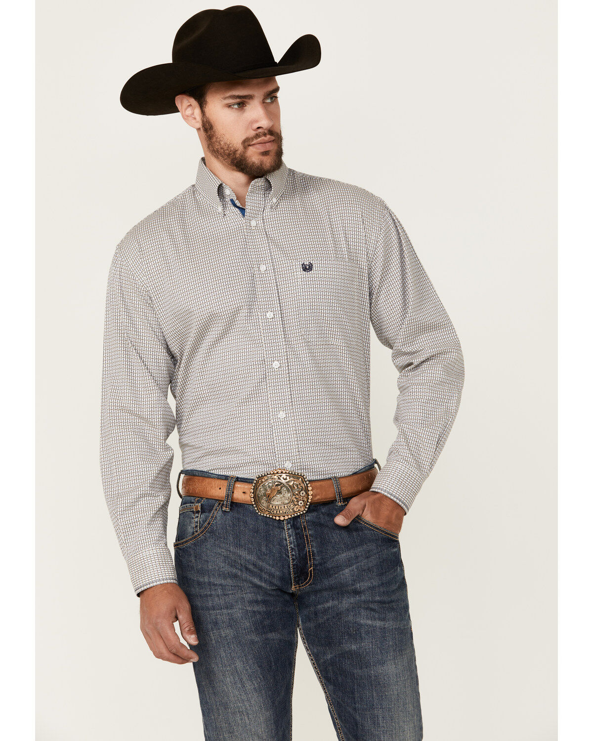 Rough Stock by Panhandle Men's Dobby Print Long Sleeve Button-Down Western Shirt 1 318800-rough-stock-by-panhandle-men-s-dobby-print-long-sleeve-button-down-western-shirt-1.jpg