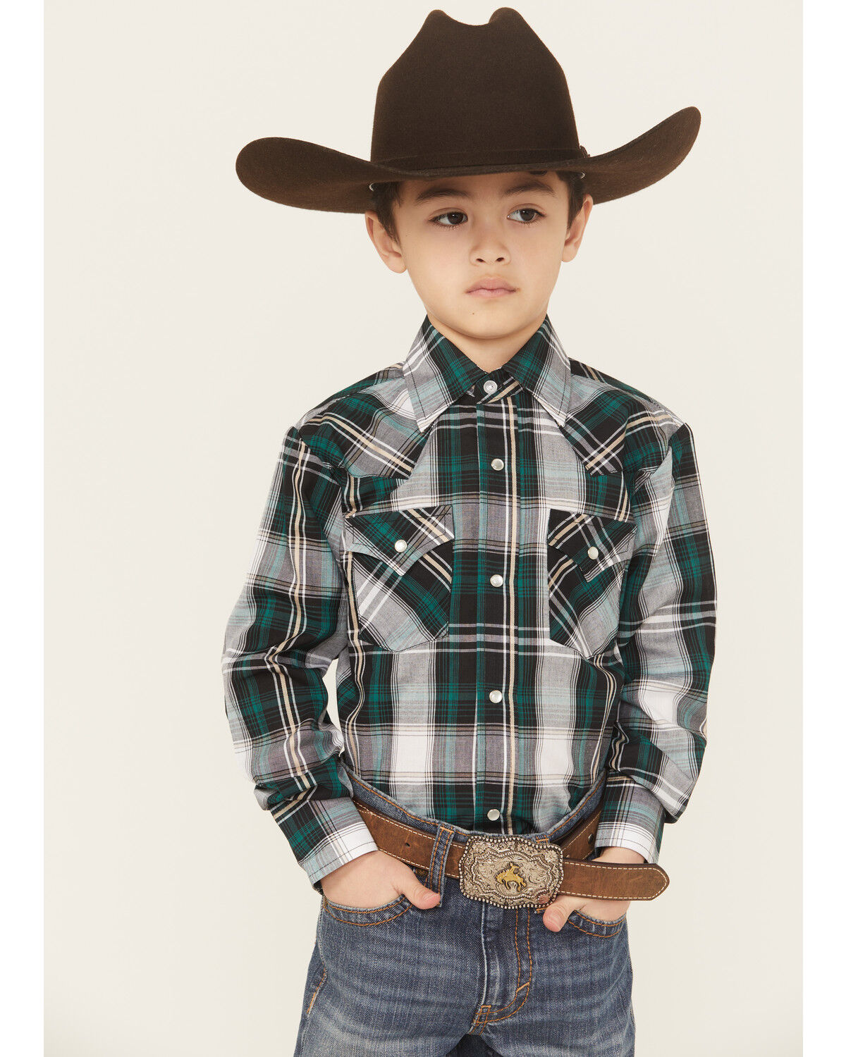 Ely Walker Boys' Plaid Print Long Sleeve Pearl Snap Western Shirt 1 320153-ely-walker-boys-plaid-print-long-sleeve-pearl-snap-western-shirt-1.jpg